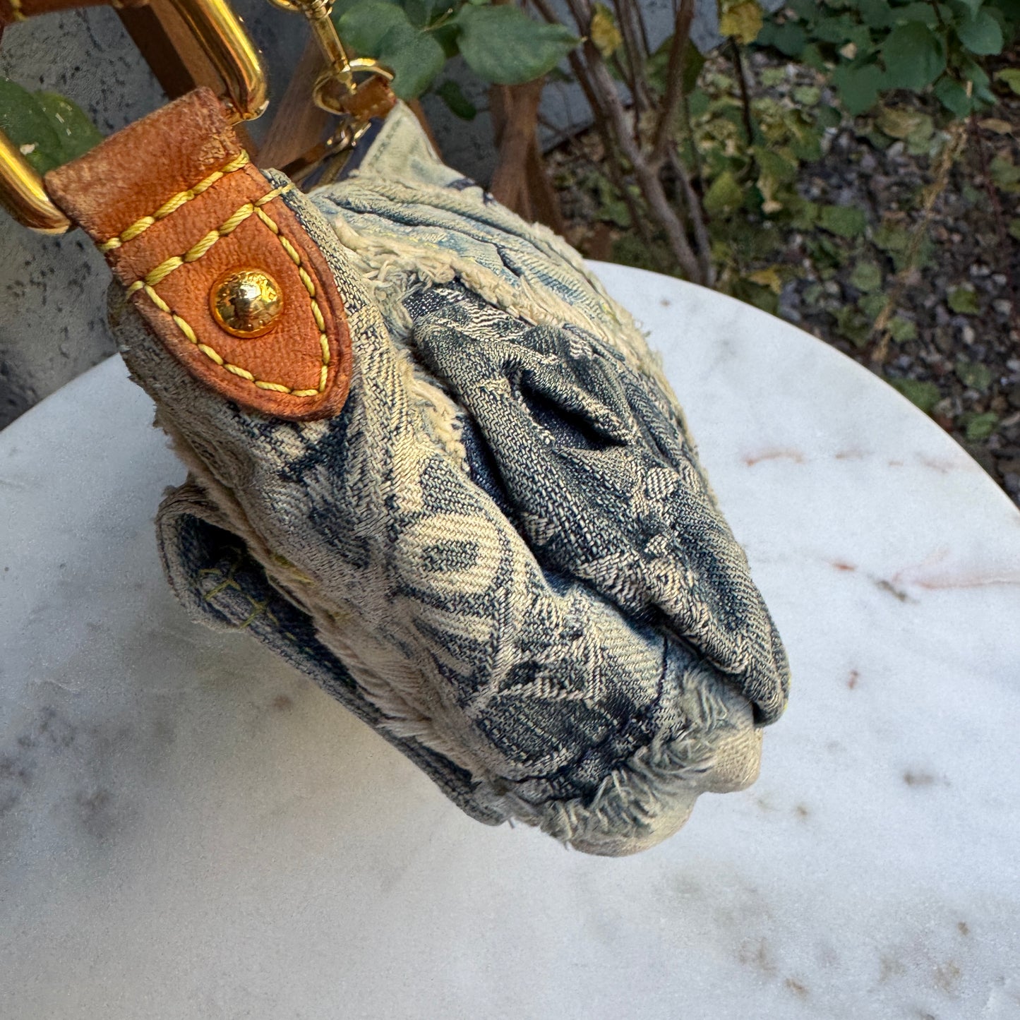 Louis Vuitton Denim Patchwork Pouchy Shoulder Bag