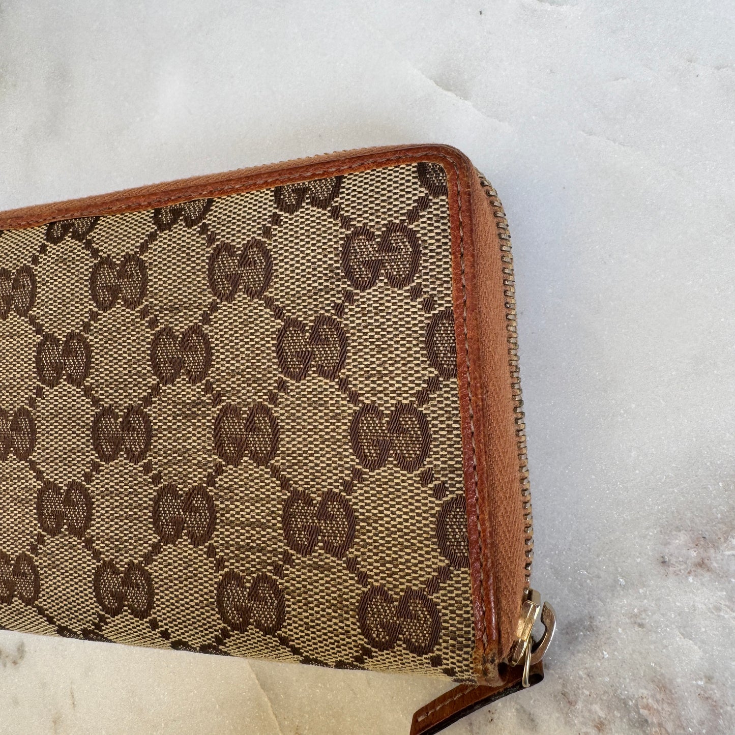 Gucci GG Canvas Long Zippy Wallet