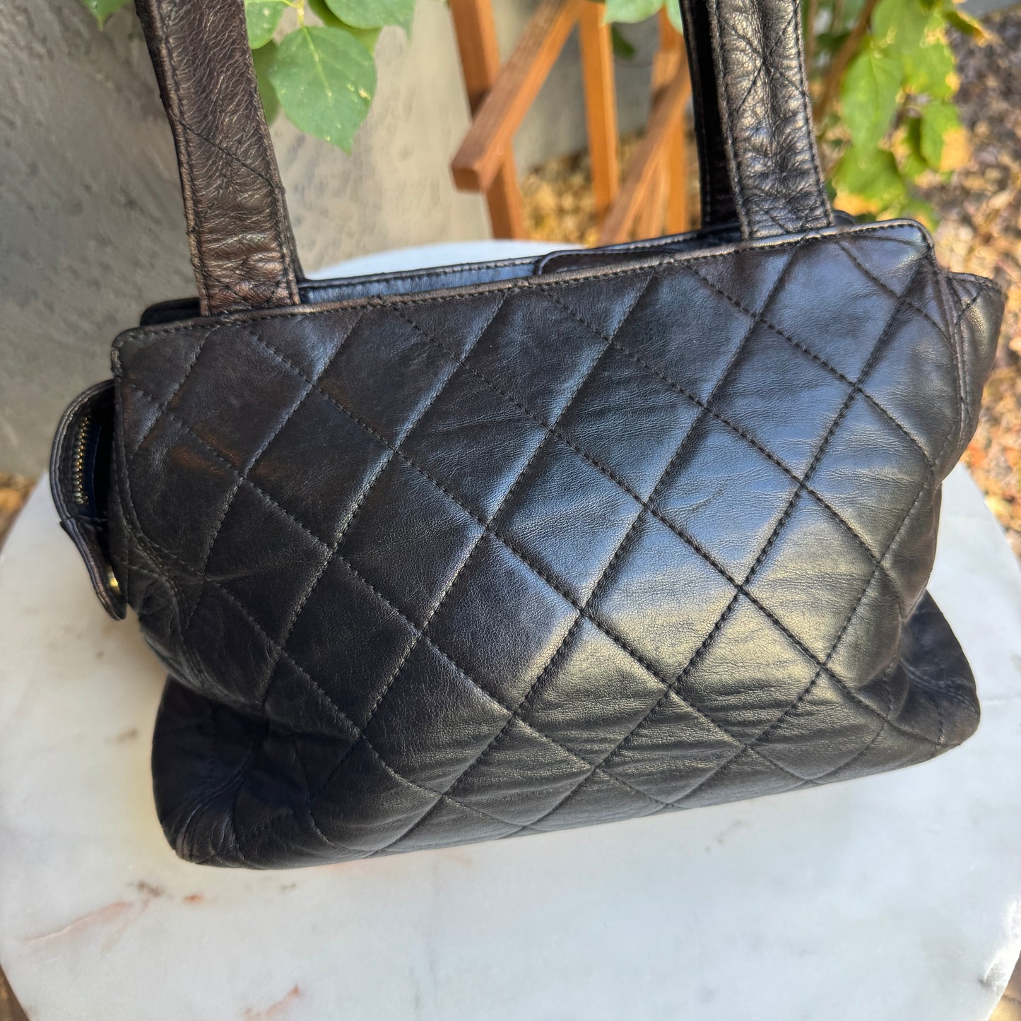 Chanel Quilted Lambskin Leather Vintage CC Flap Shoulder Bag
