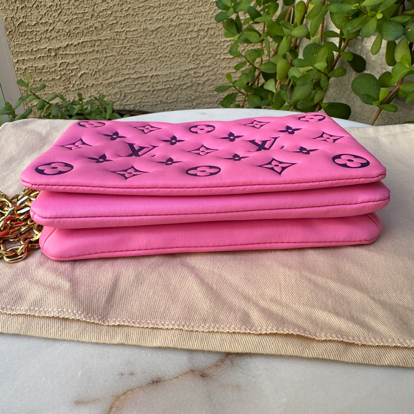 Louis Vuitton Monogram Lambskin Vuittamins Pochette Coussin