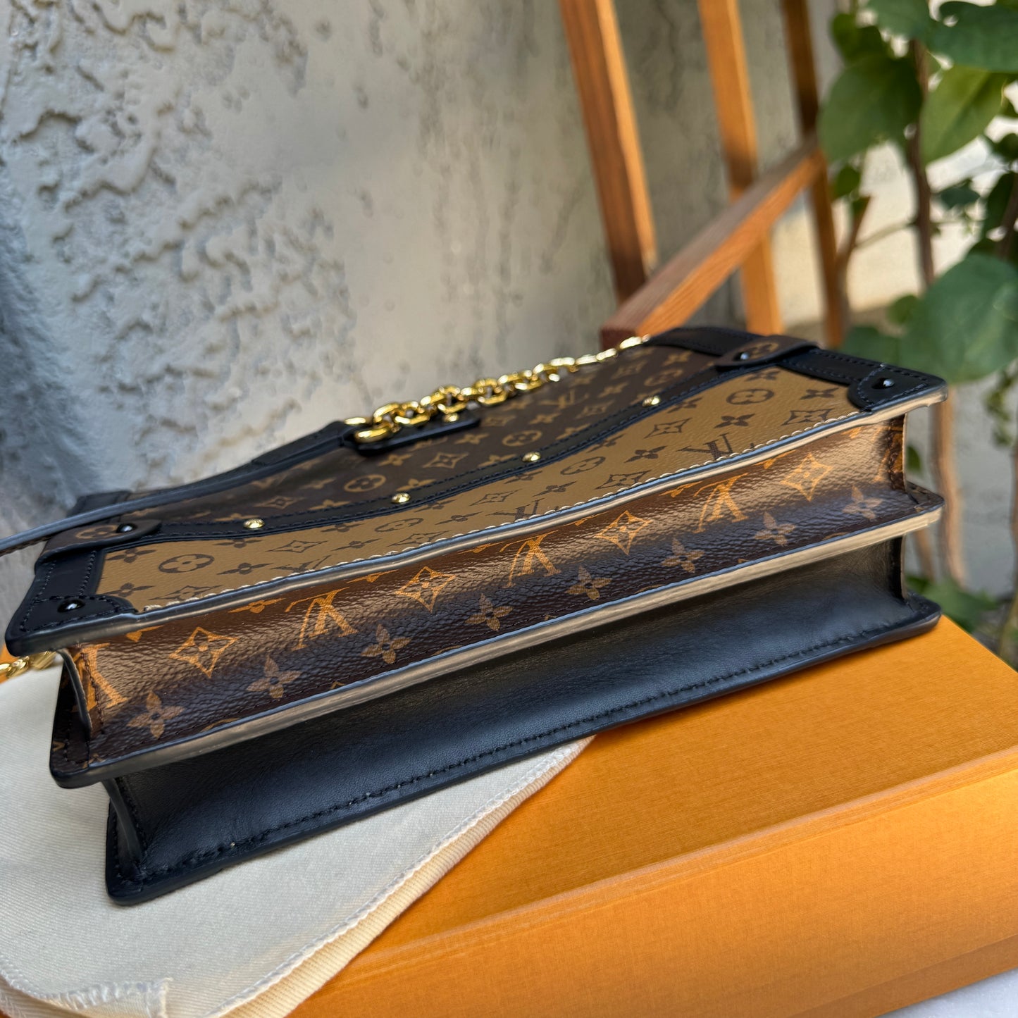 Louis Vuitton Reverse Monogram Trunk Clutch