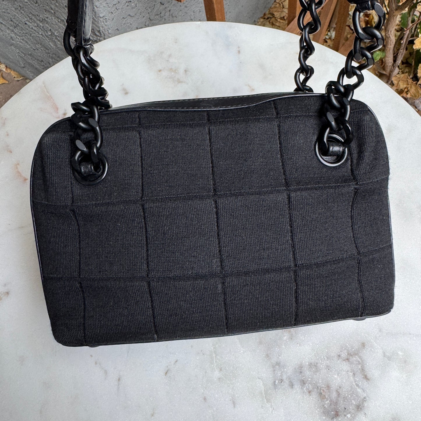 Chanel Y2K Jersey Chocolate Bar Shoulder Bag