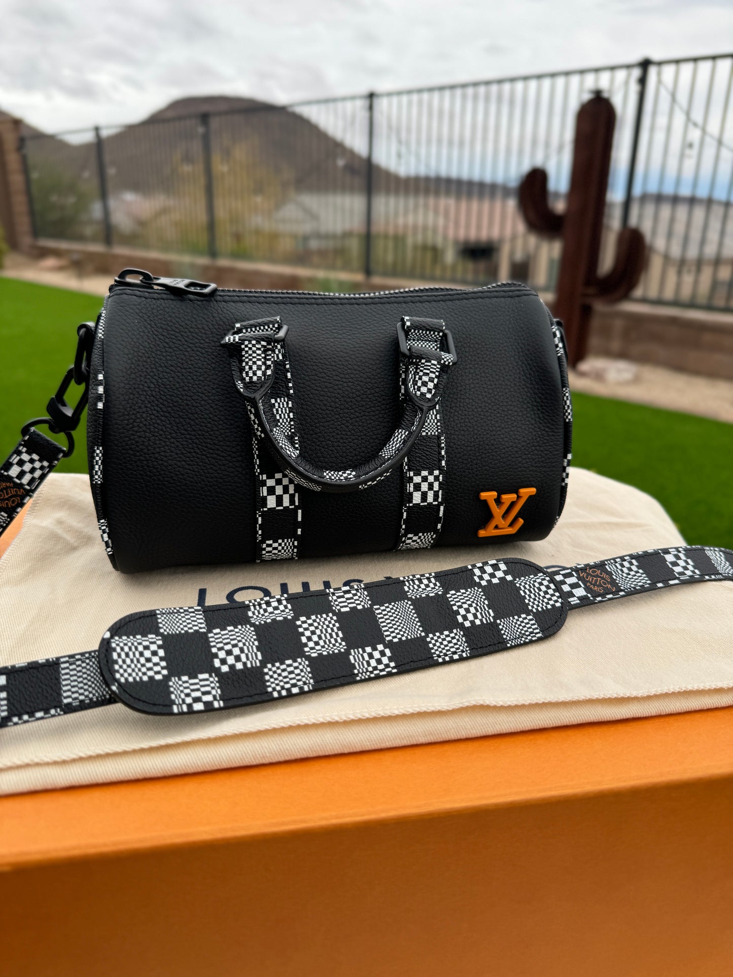 Louis Vuitton City Keepall XS Damier Distorted Boston