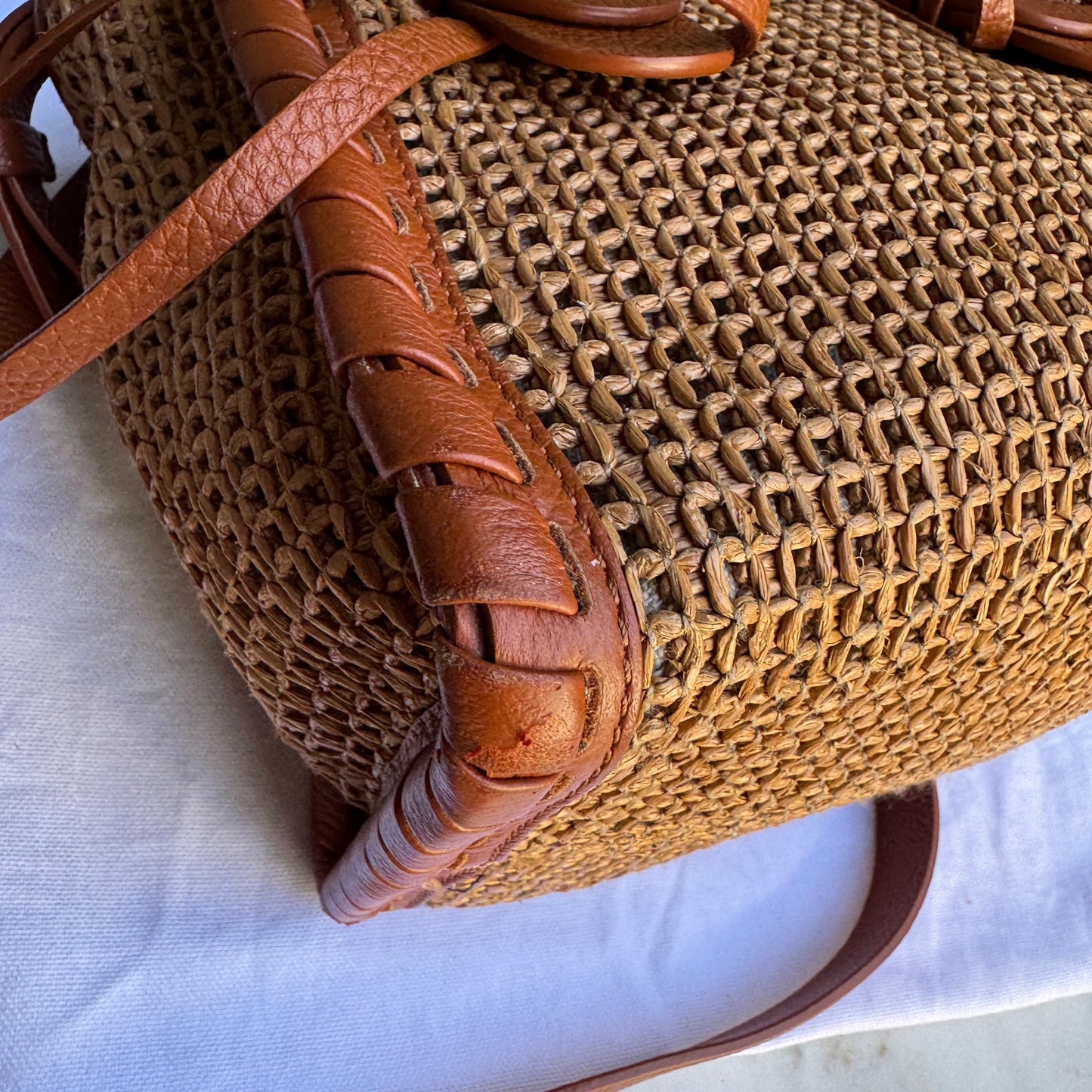 Chloé Mony Small Raffia Tote Crossbody