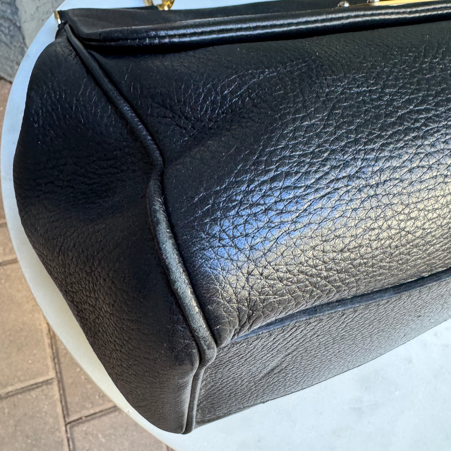 Dolce & Gabbana Large Leather Sicily Shoulder Bag