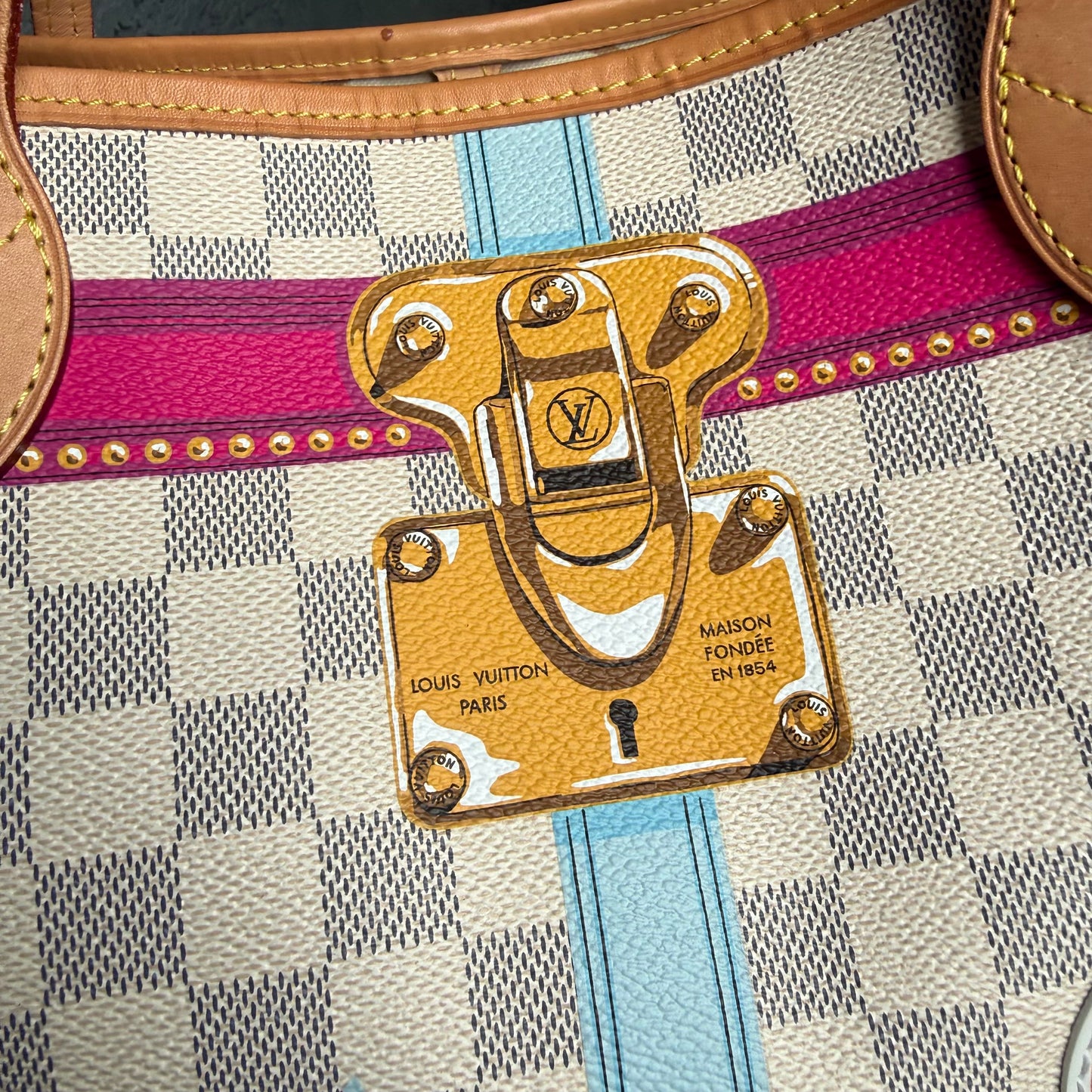 Louis Vuitton Damier Azur Summer Trunks Hawaii Neverfull MM