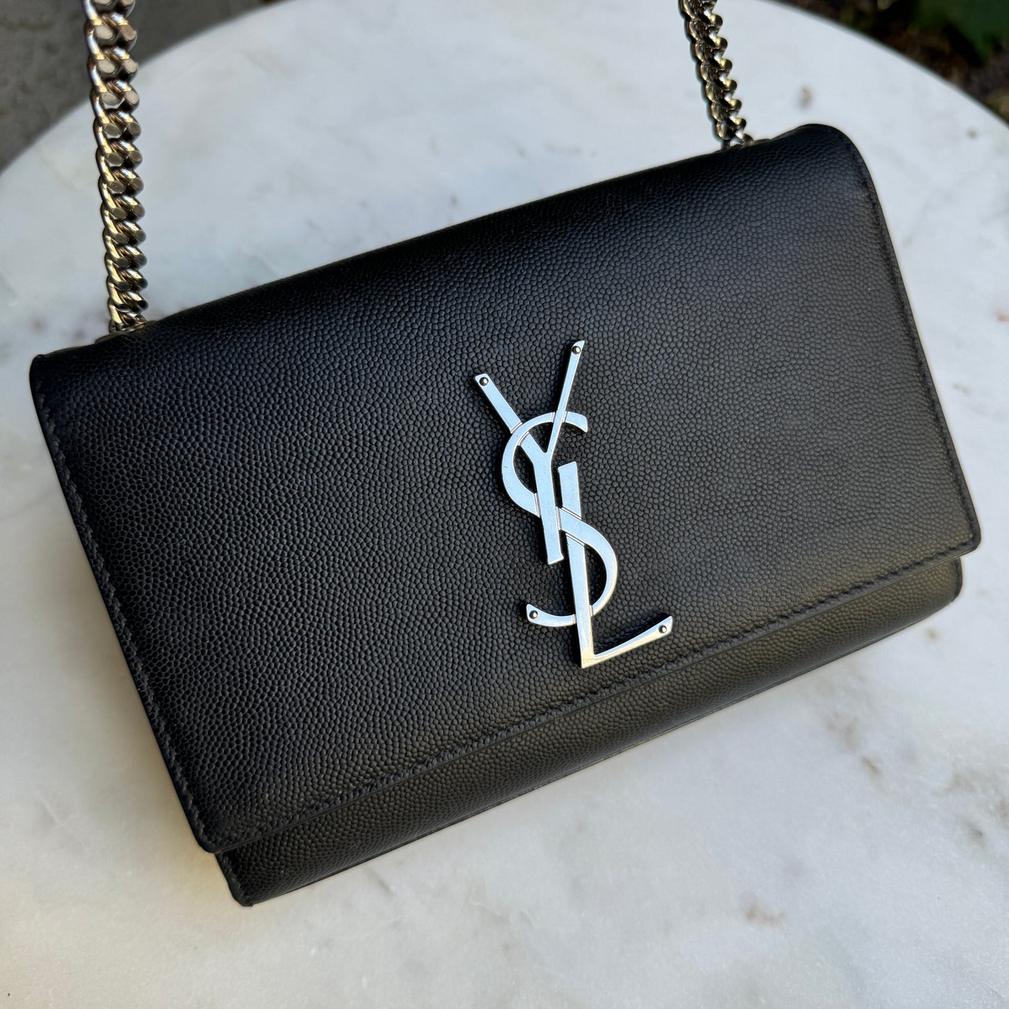 Saint Laurent Kate Grain De Poudre Crossbody