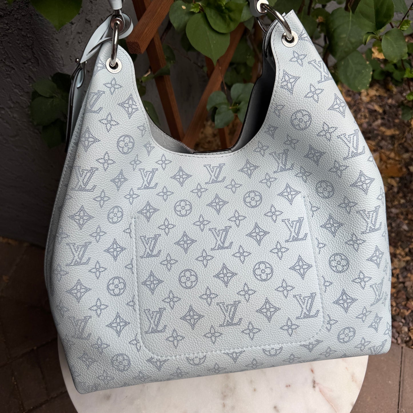 Louis Vuitton Mahina Leather Caramel Hobo Shoulder Bag