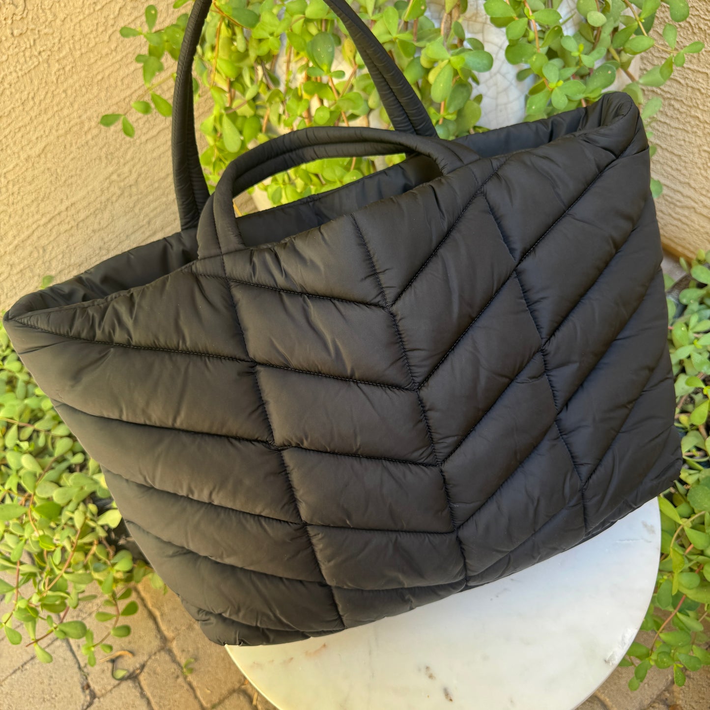Saint Laurent Nylon Puffer Tote