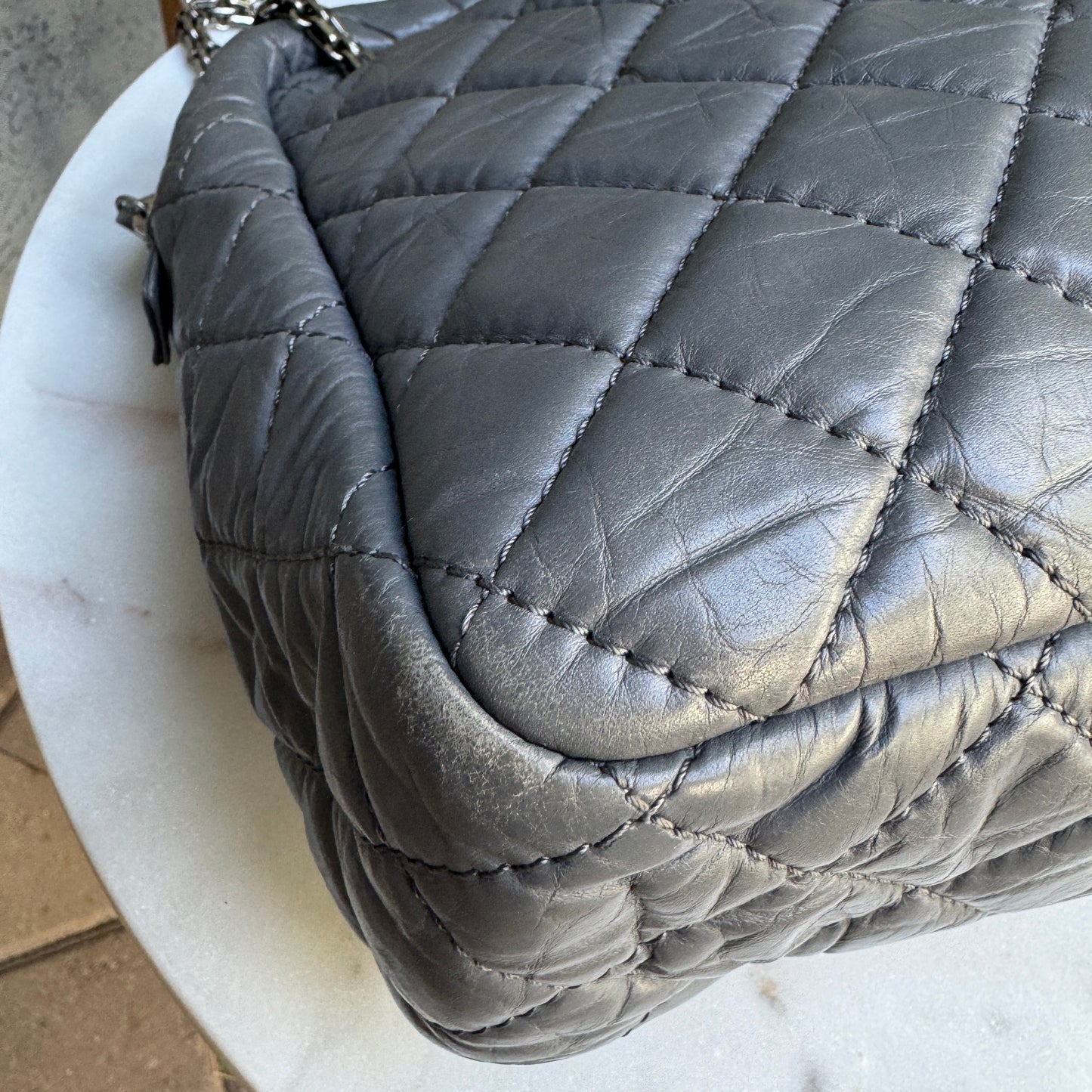 Chanel Quilted Aged Calfskin Large Reissue Camera Bag