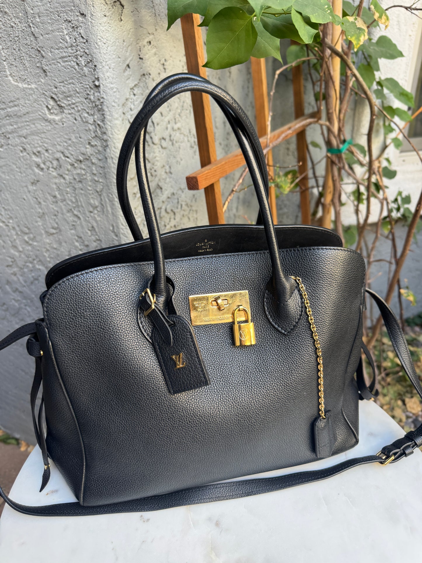 Louis Vuitton Milla MM Leather Tote