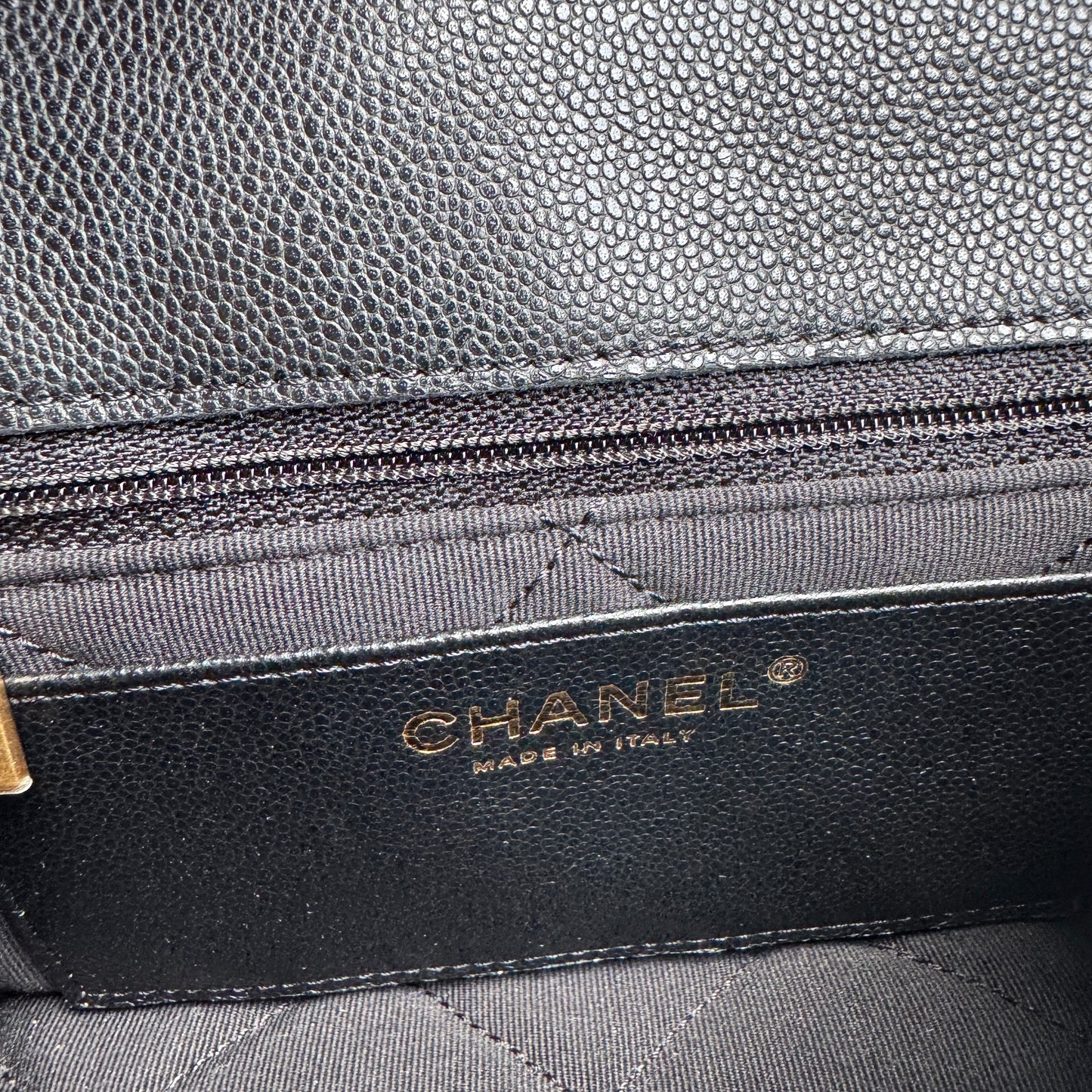 Chanel Shiny Caviar Quilted Small Single Flap Crossbody