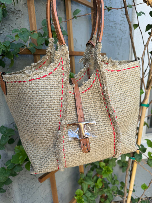 Tod’s T Timeless Hammock Tote Bag with Pouch