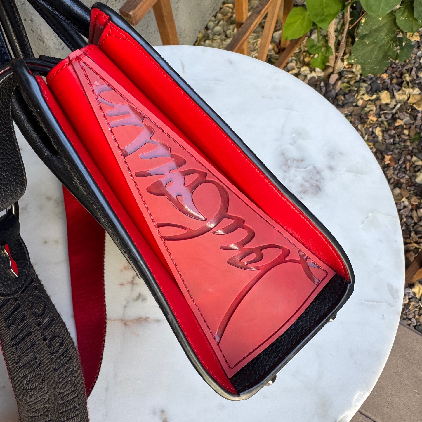 Christian Louboutin Jacquard Calfskin Camoloubi Mini Paloma Crossbody