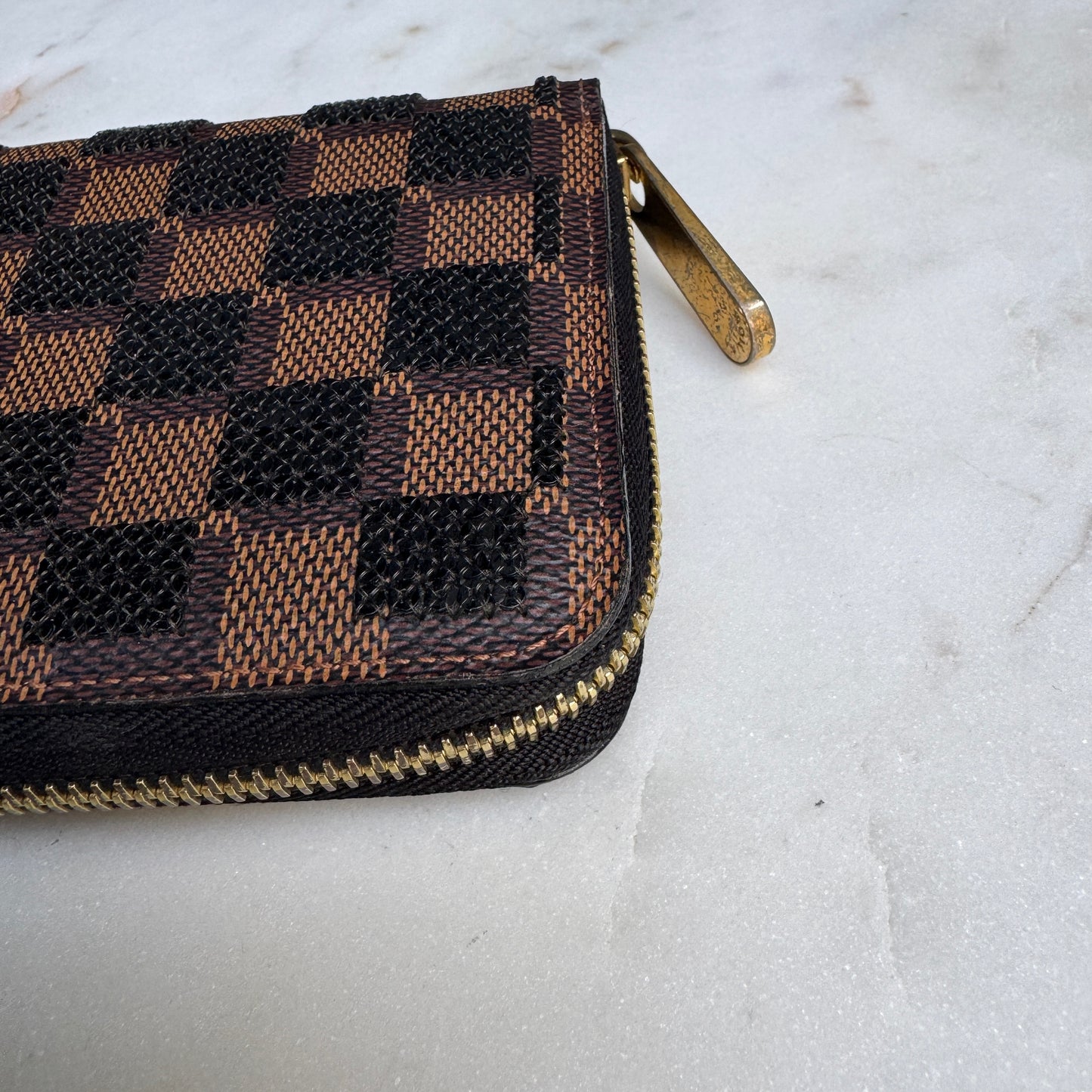Louis Vuitton Damier Ebene Paillettes Zippy Wallet