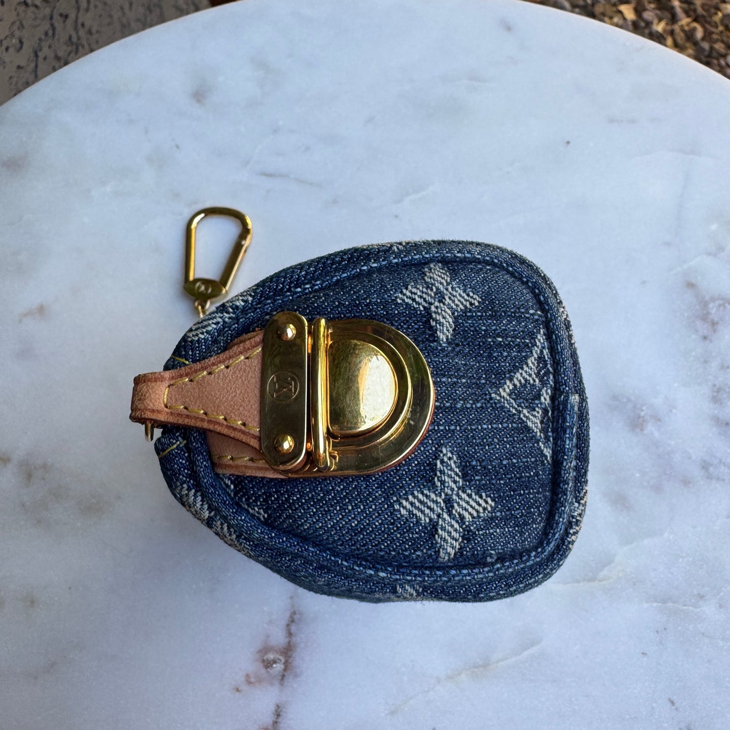 Louis Vuitton Vintage Monogram Denim Trousse Speedy Pouch