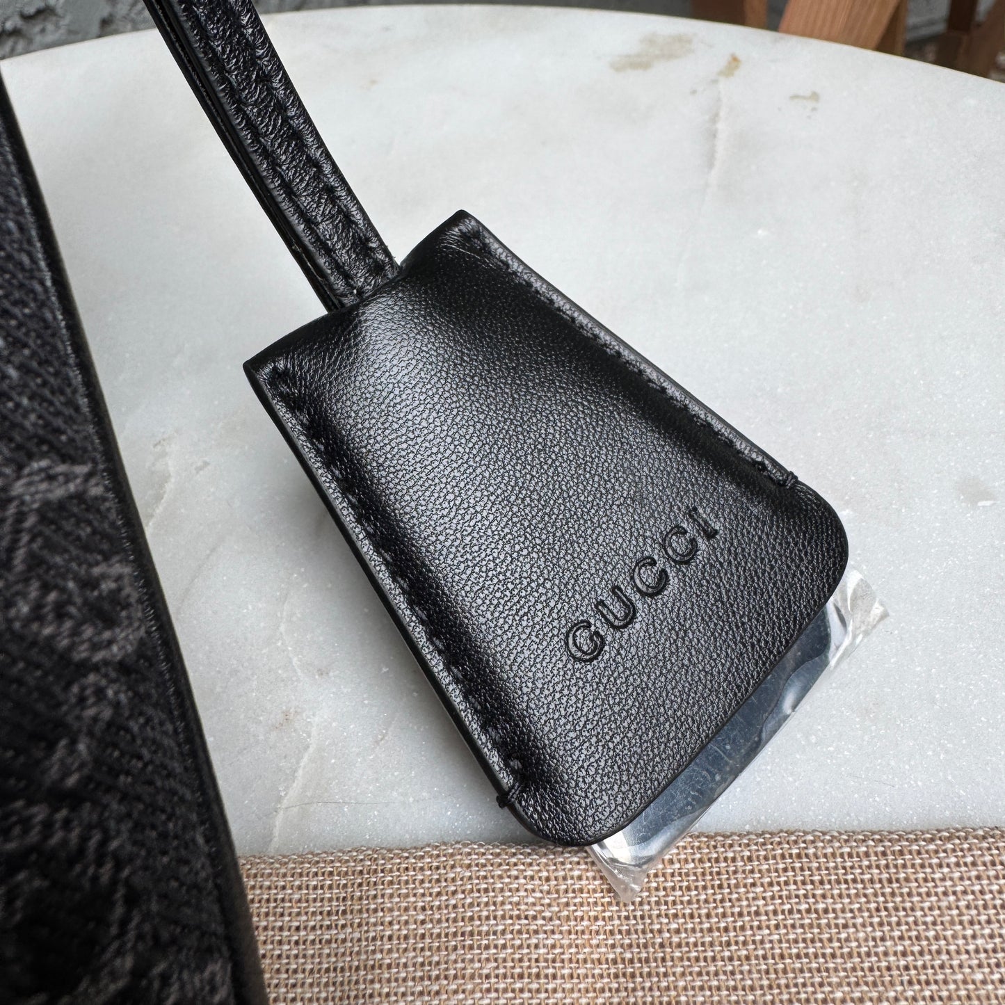 Gucci Horsebit Monogram Denim Slim Shoulder Bag