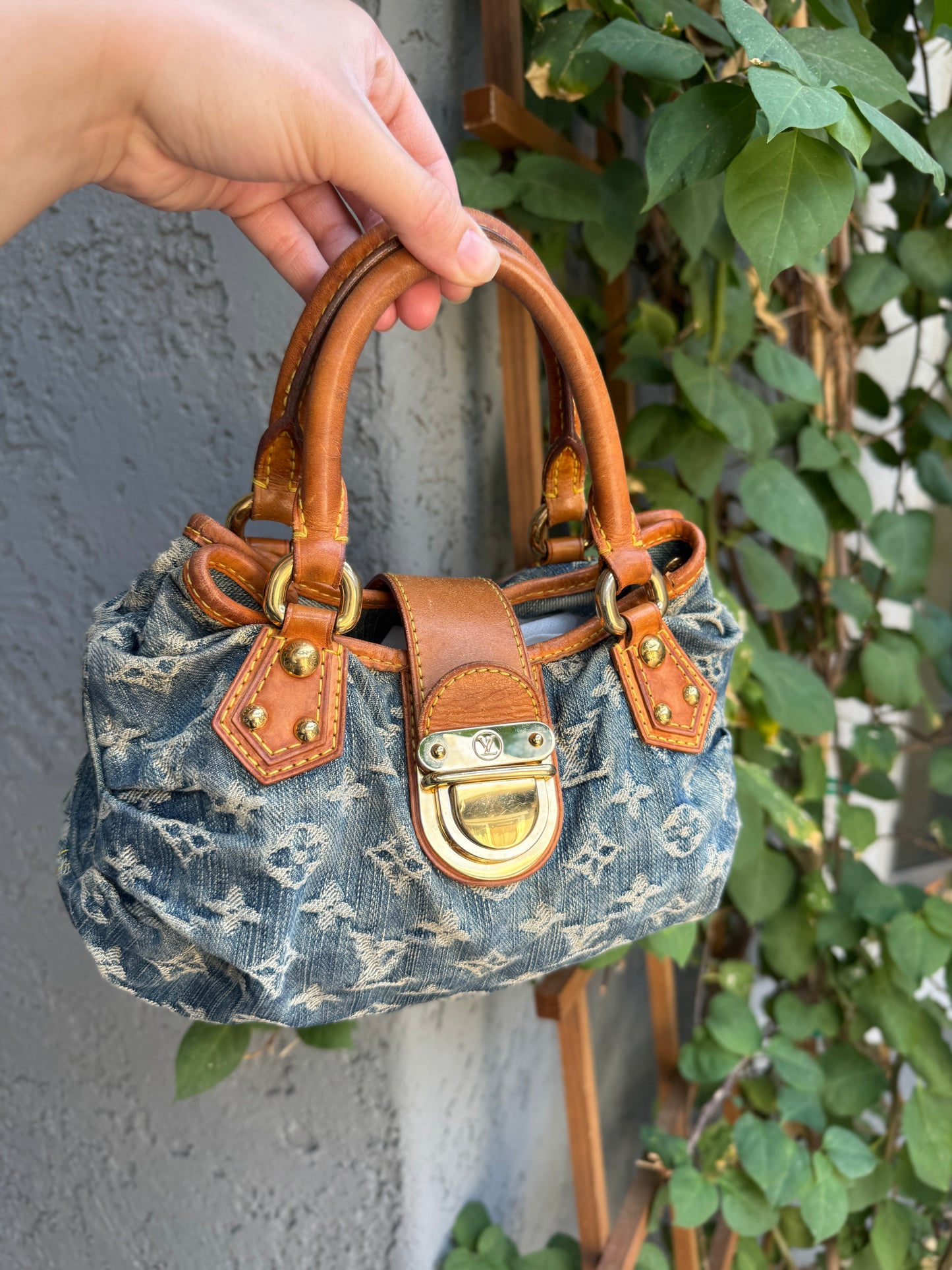 Louis Vuitton Monogram Denim Pleaty Bag