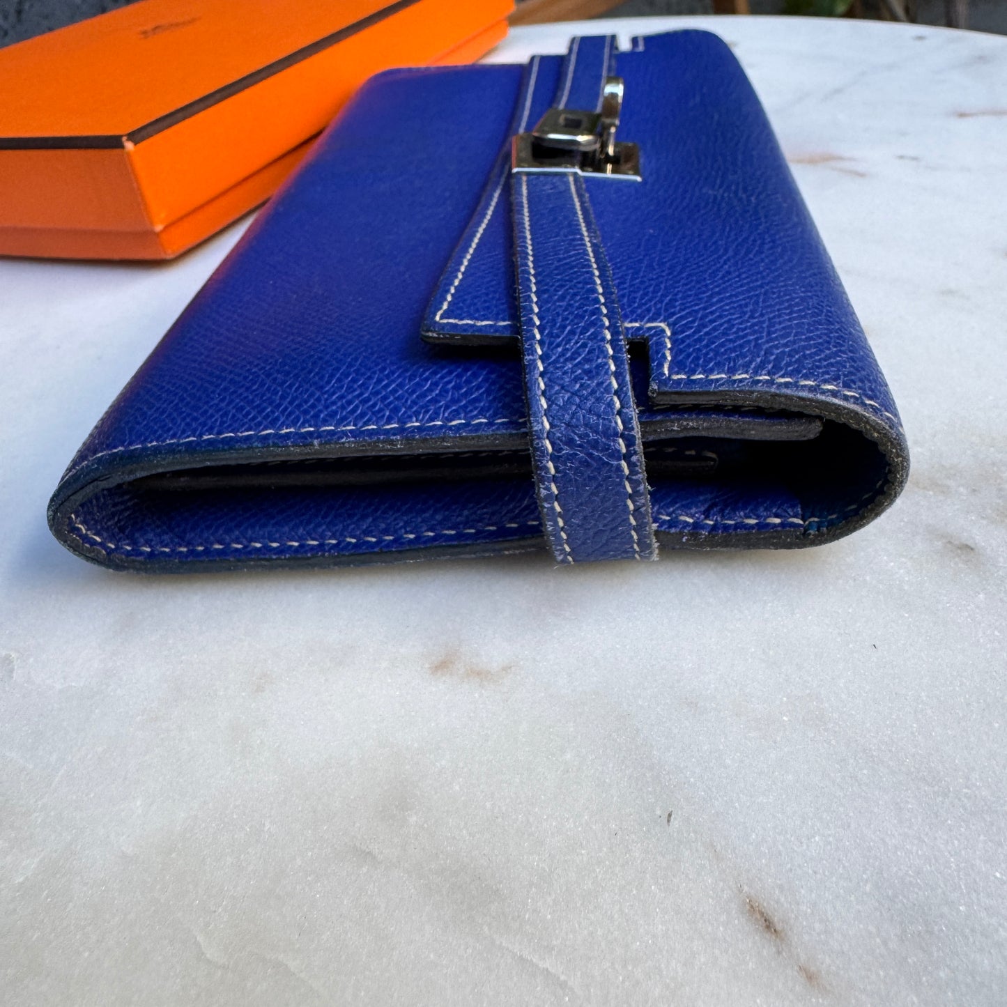 Hermès Kelly Epsom Bicolor Leather Wallet