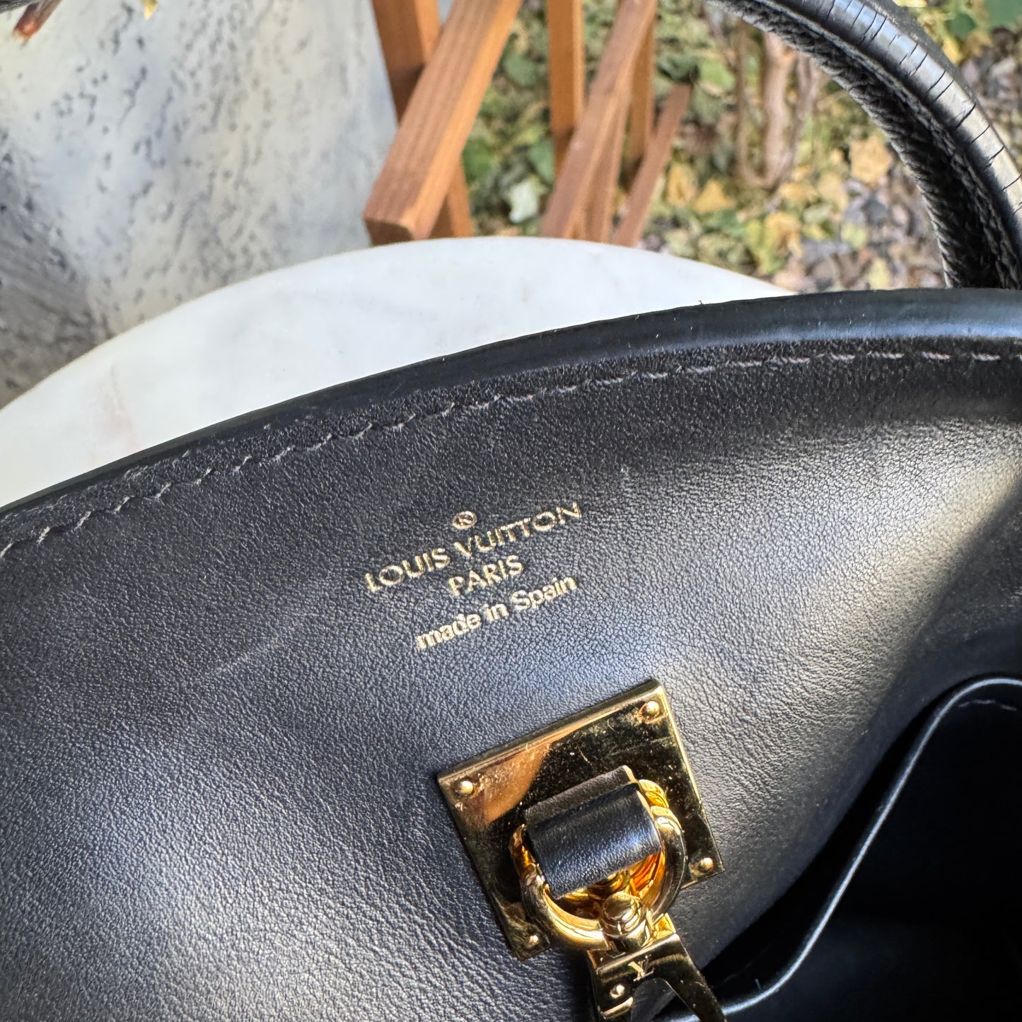 Louis Vuitton Milla MM Leather Tote