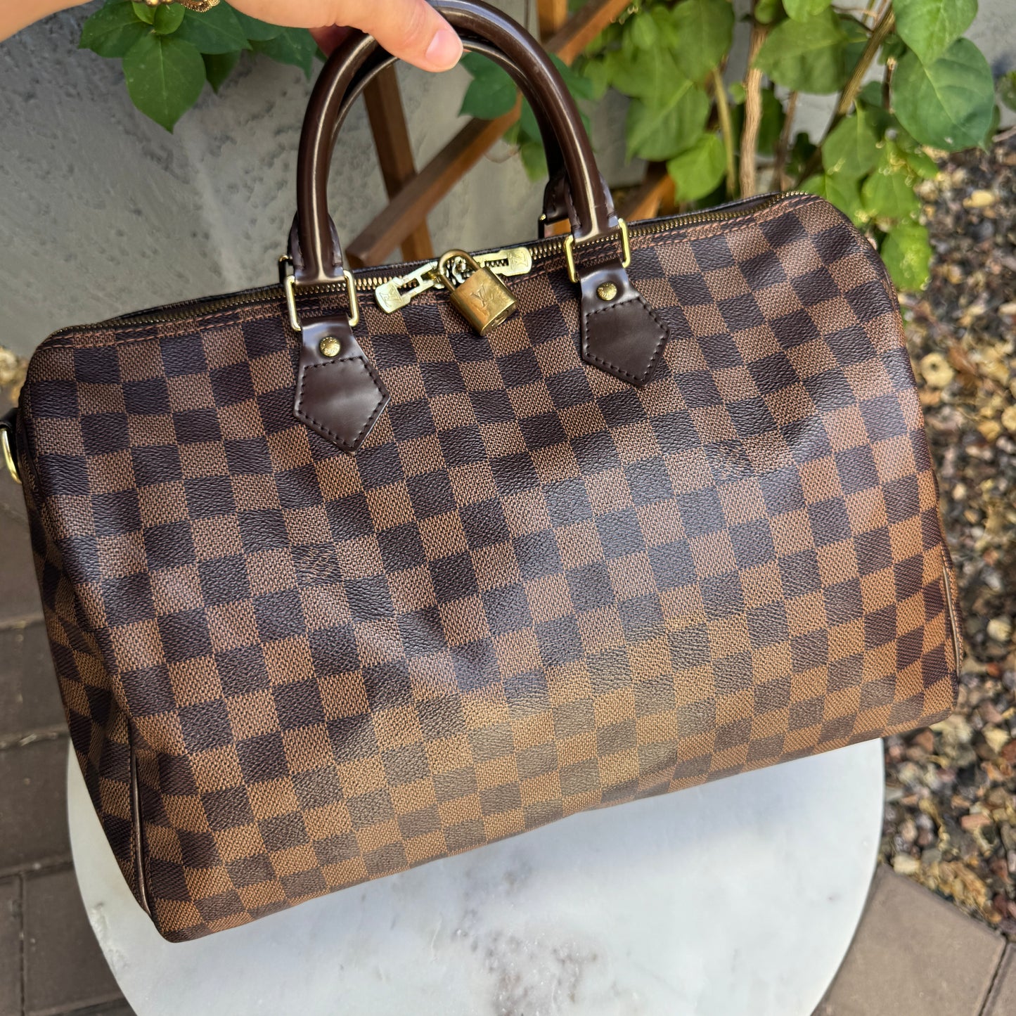 Louis Vuitton Damier Ebene Speedy Bandouliere 35
