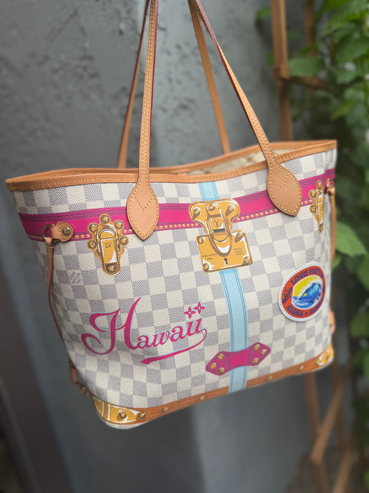 Louis Vuitton Damier Azur Summer Trunks Hawaii Neverfull MM