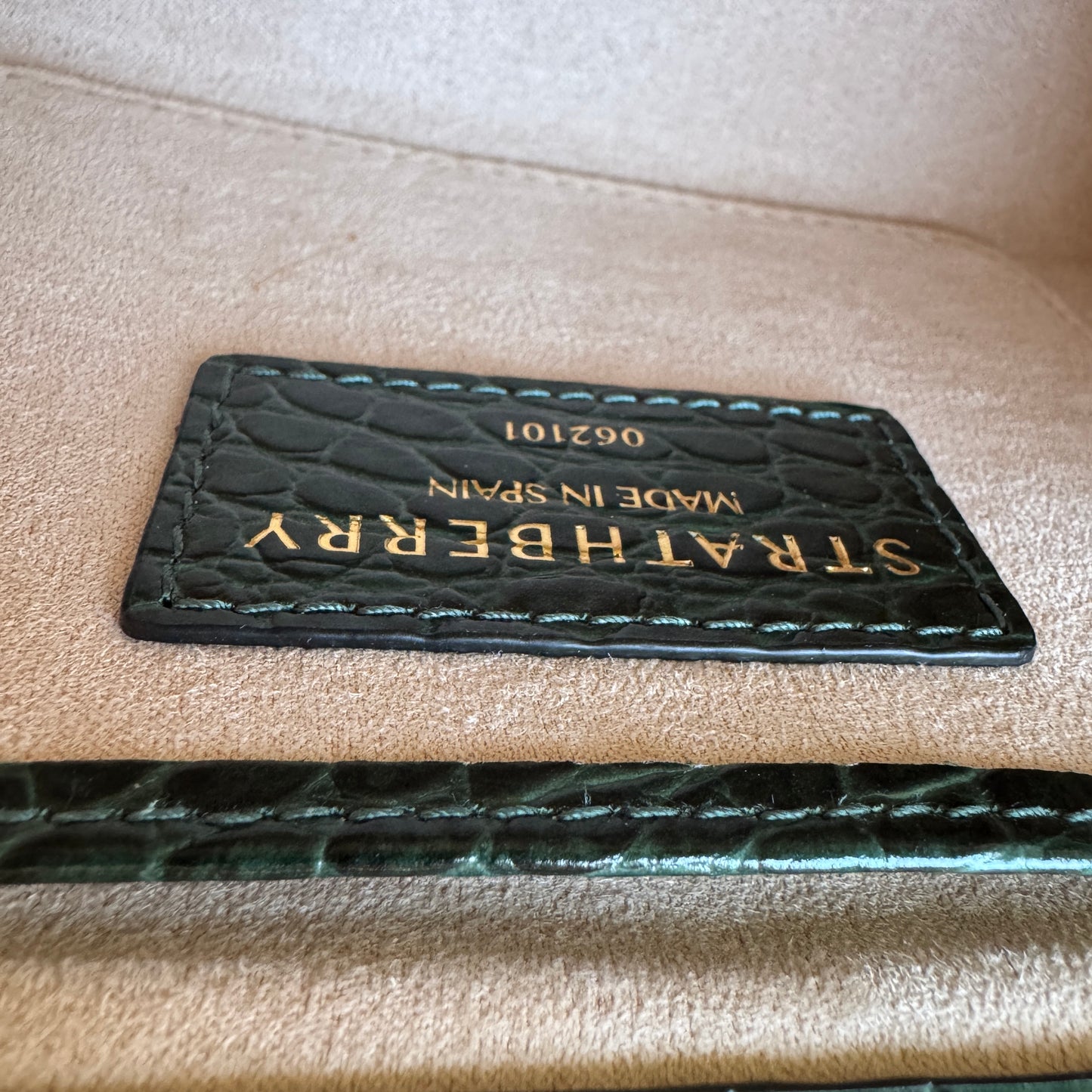 Strathberry Embossed Croc Leather Mini Tote Leather Crossbody