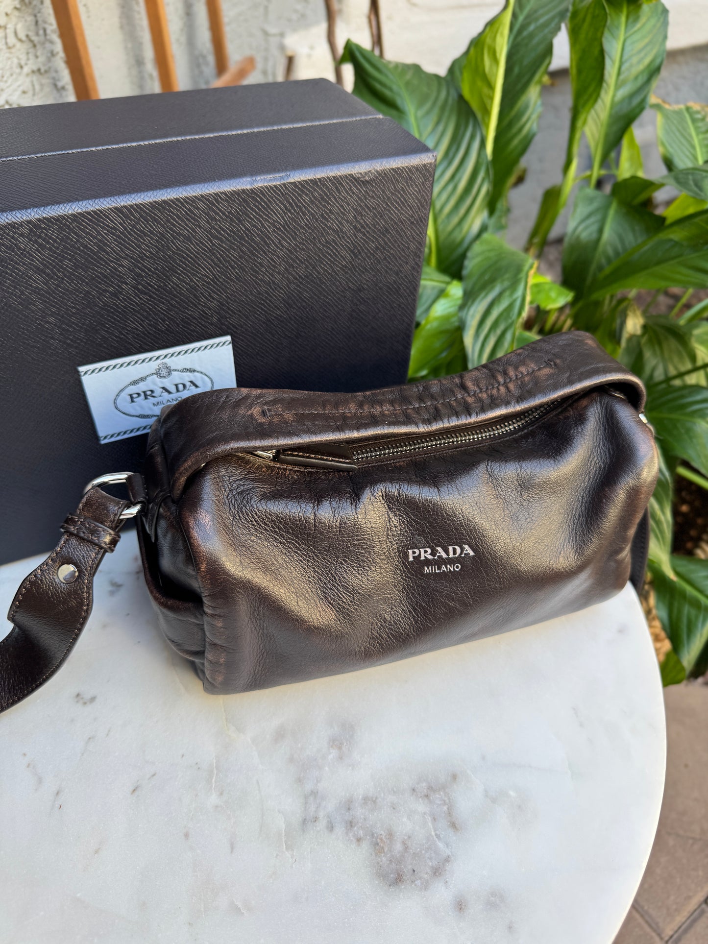 Prada Nappa Leather Shoulder Bag