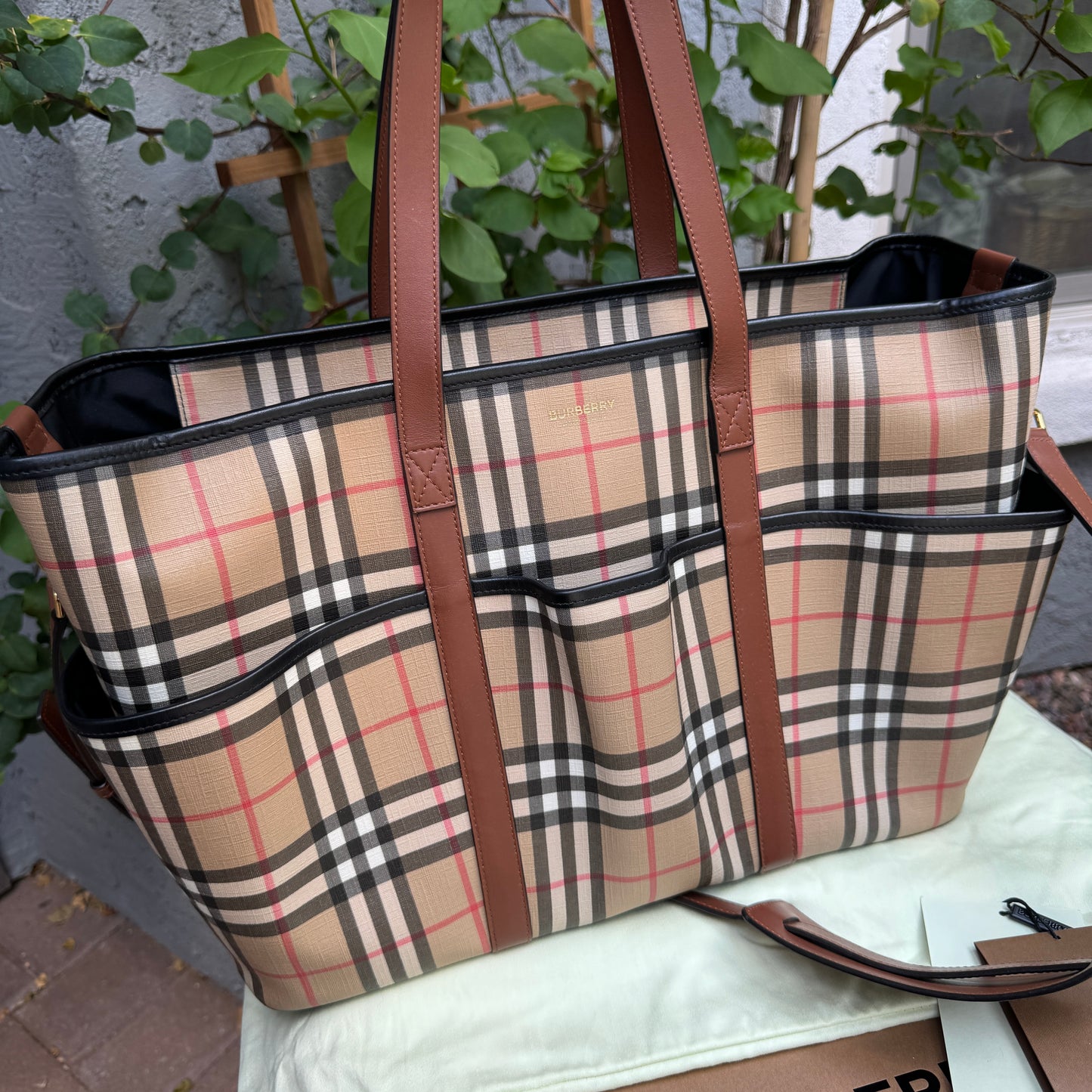 Burberry Parker Vintage Check Diaper Bag