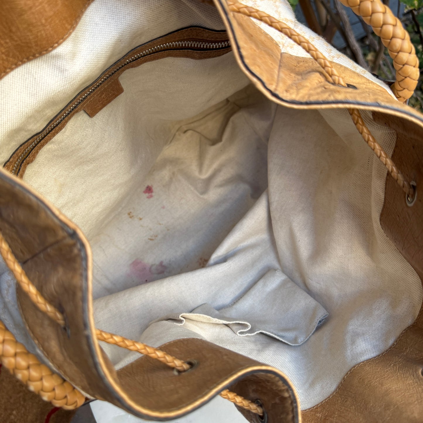 Gucci Ostrich Leather Convertible Backpack