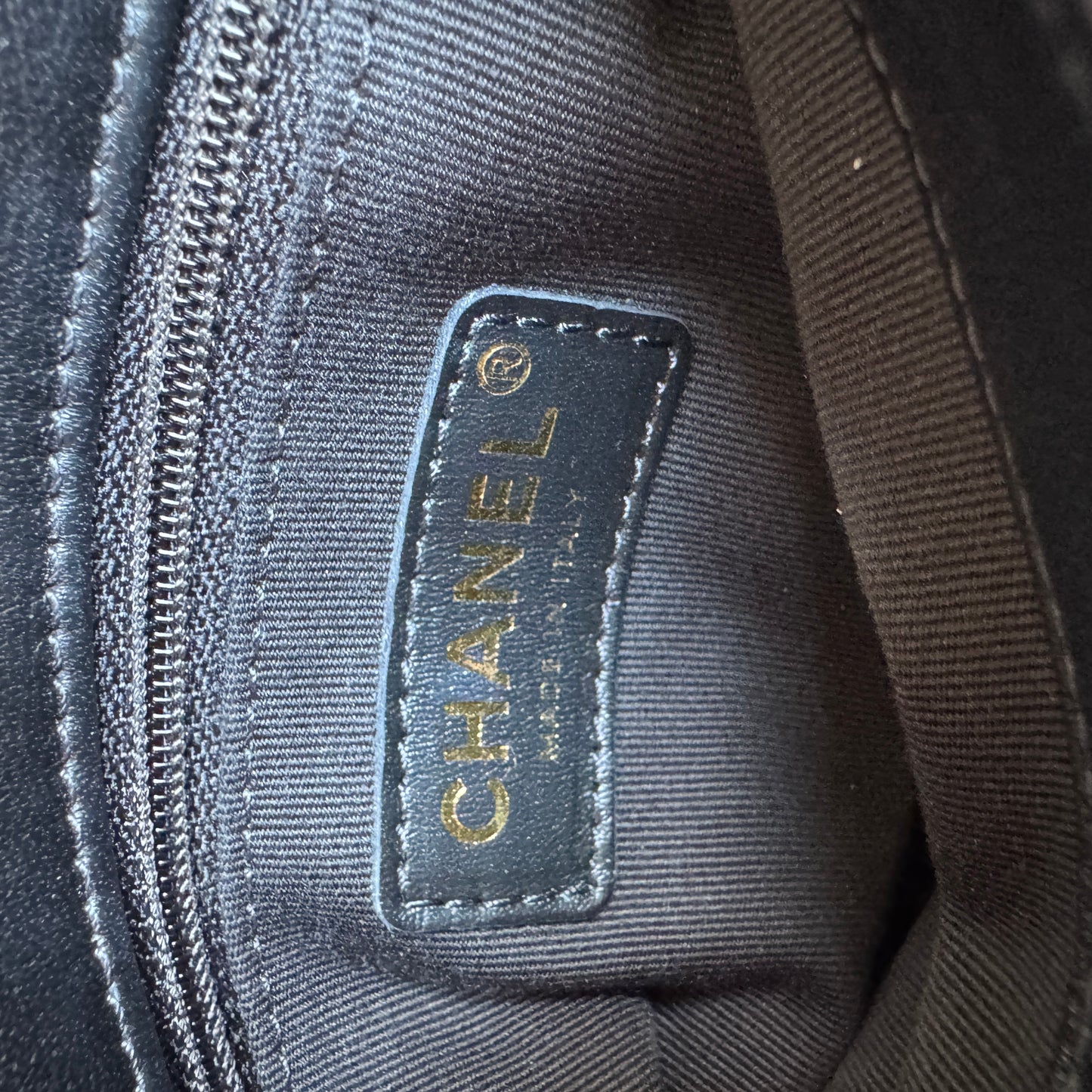 Chanel CC Bar Chain Handle Single Flap Quilted Lambskin Crossbody