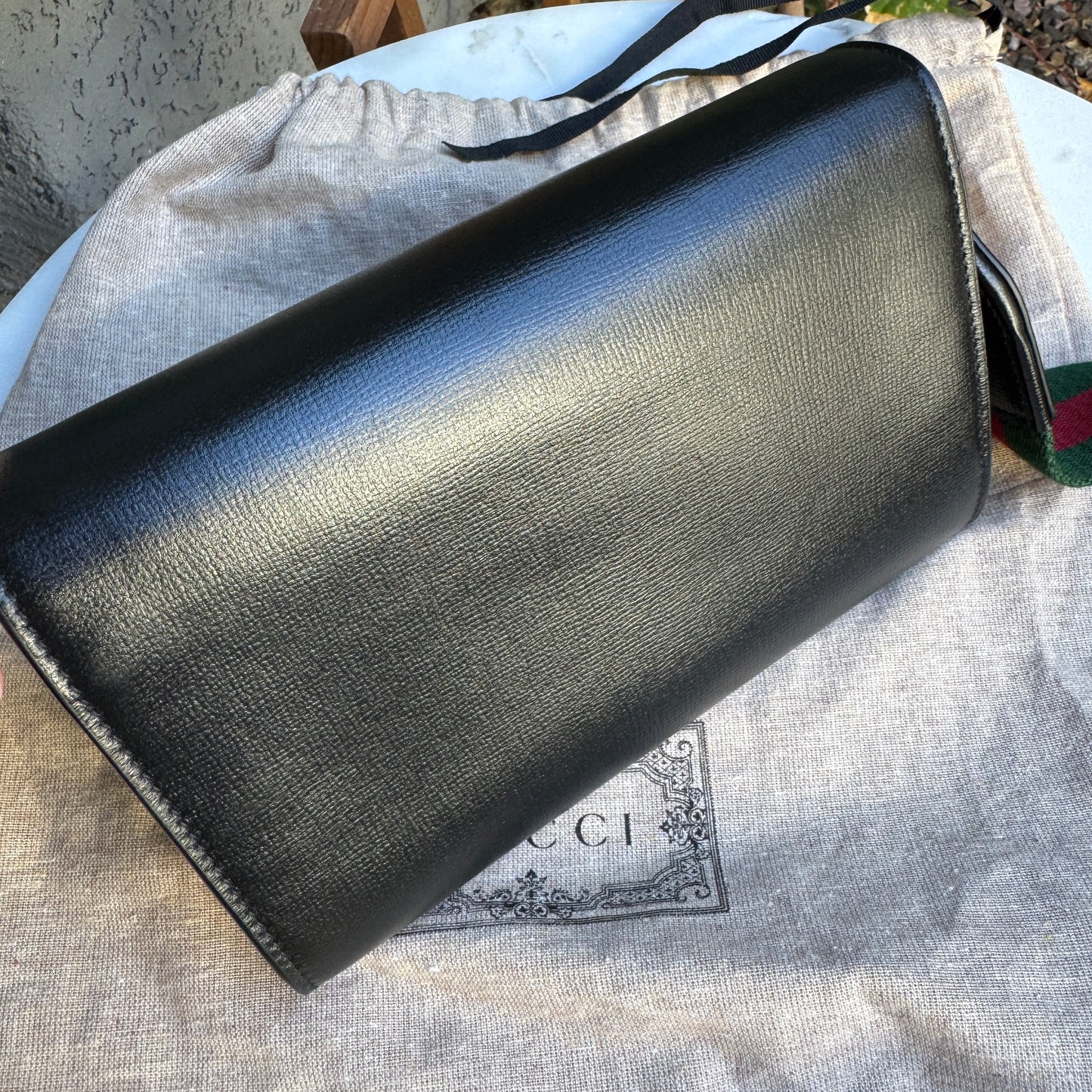 Gucci Azalea Calfskin Web Monochrome Horsebit 1955 Crossbody