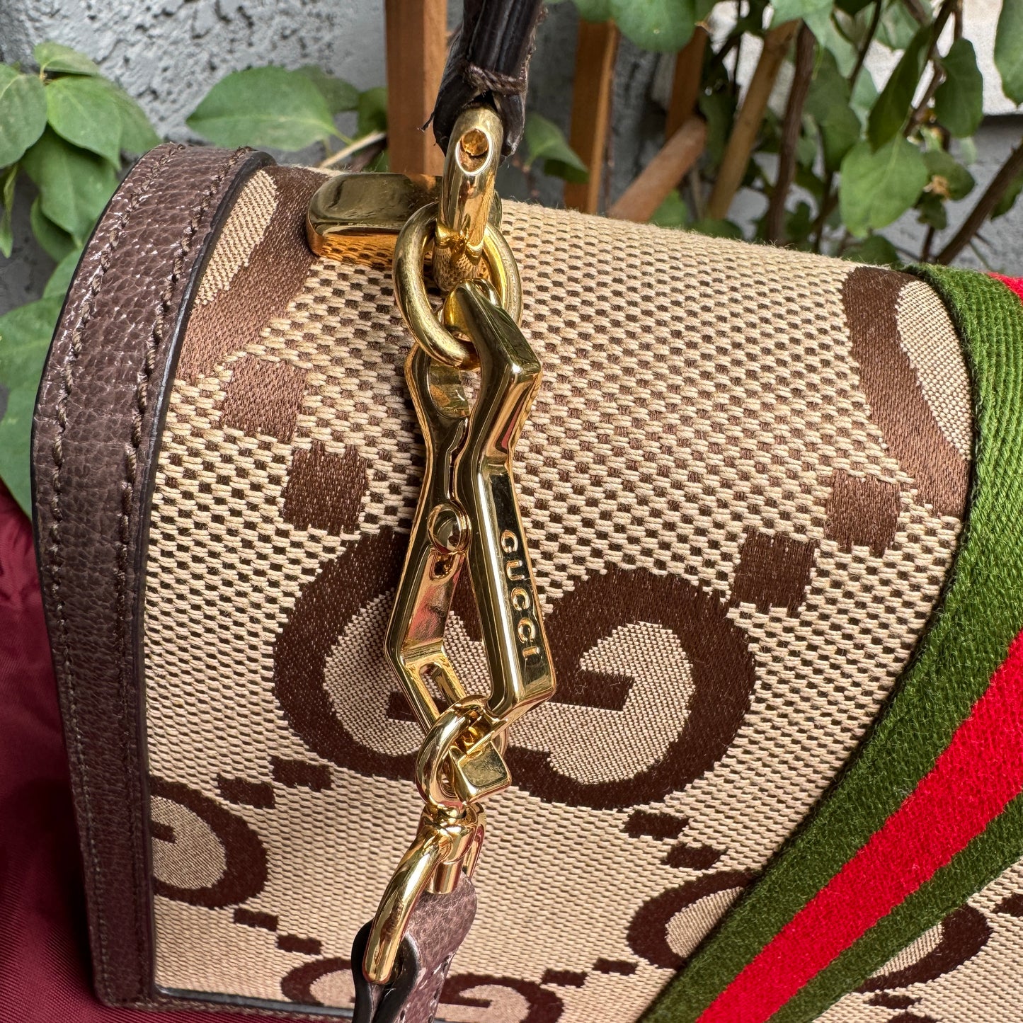 Gucci Ophidia Jumbo Monogram Top Handle Crossbody