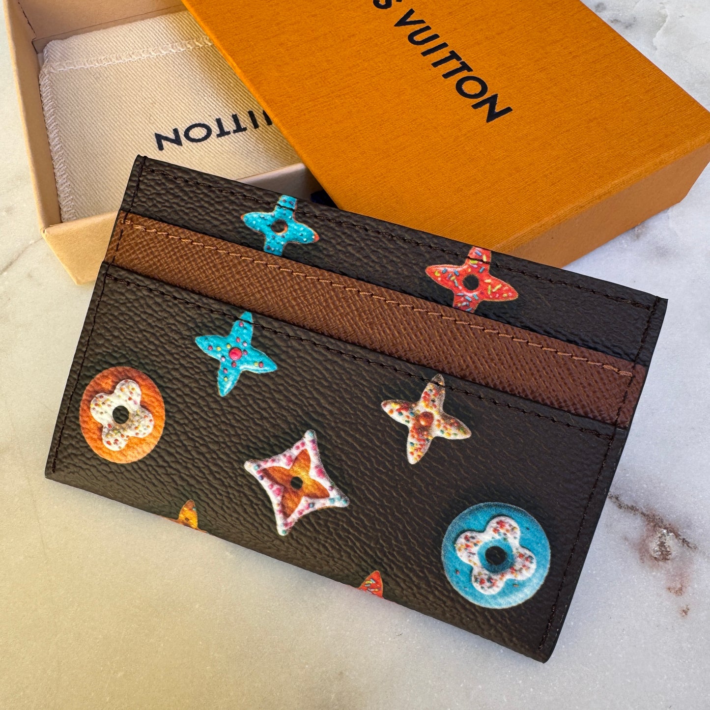 Louis Vuitton Donut Monogram Double Card Holder