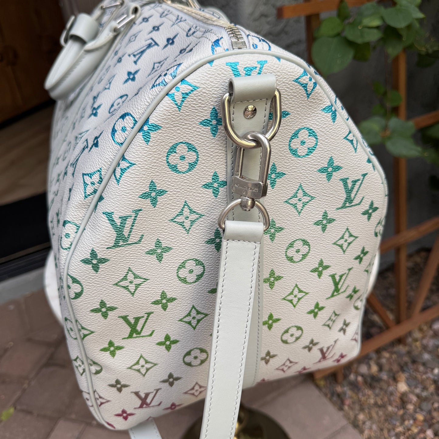 Louis Vuitton Multicolor Iridescent Monogram Keepall Bandoulière 55