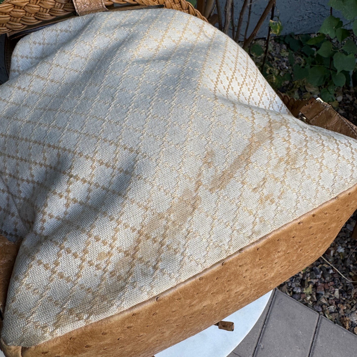 Gucci Ostrich Leather Convertible Backpack