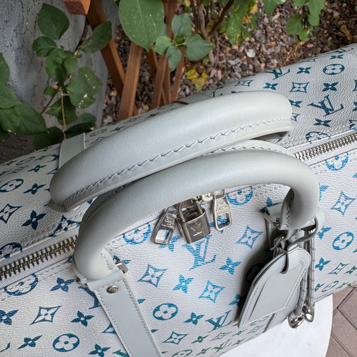 Louis Vuitton Multicolor Iridescent Monogram Keepall Bandoulière 55