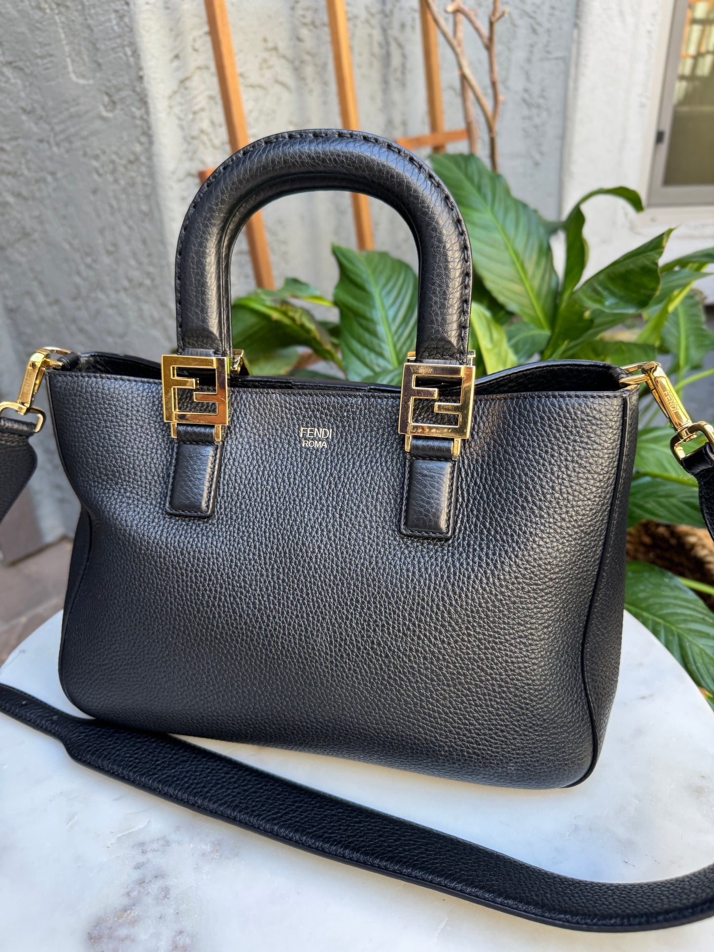 Fendi Vitello Glacier Small FF Tote