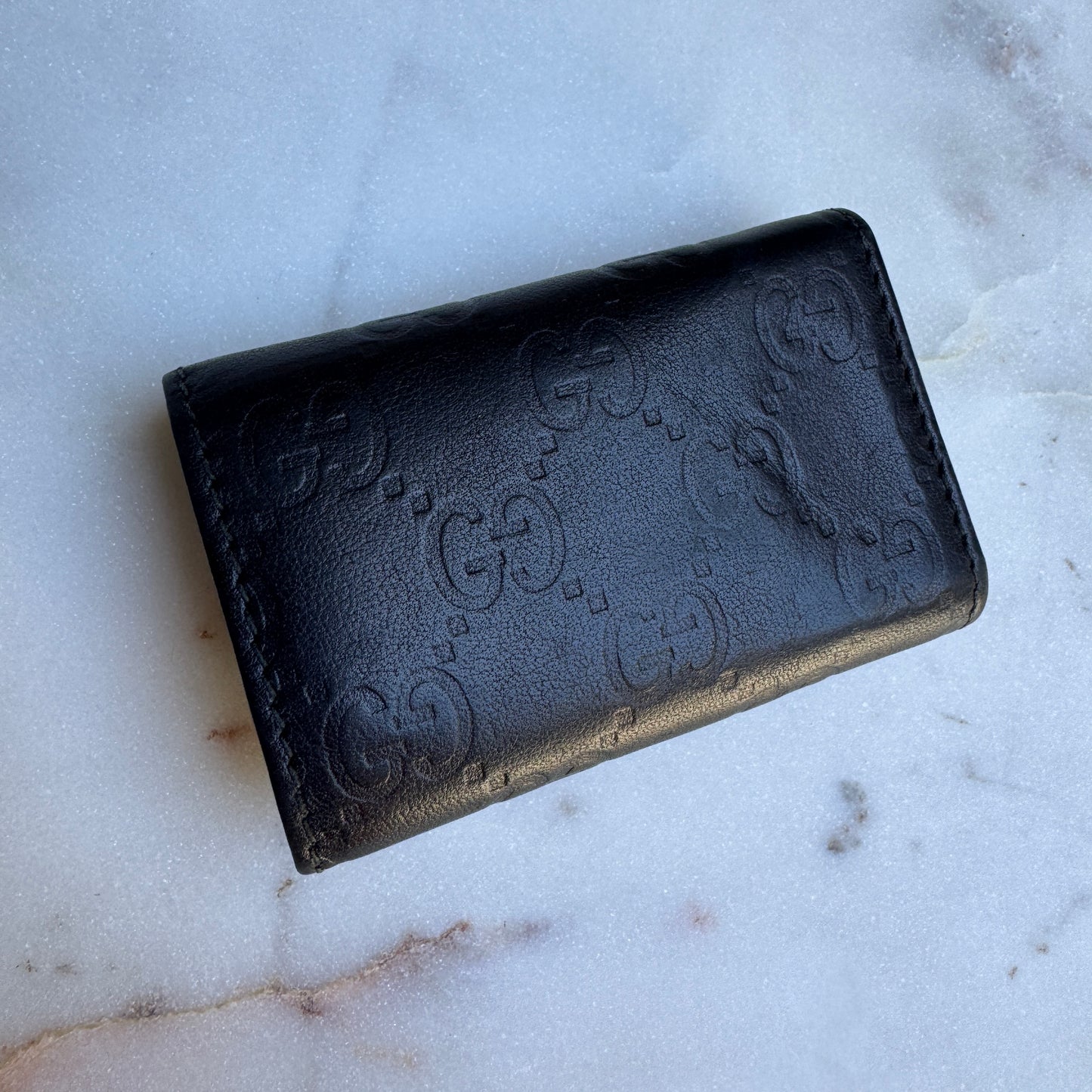 Gucci Embossed Guccissima Monogram Key Holder