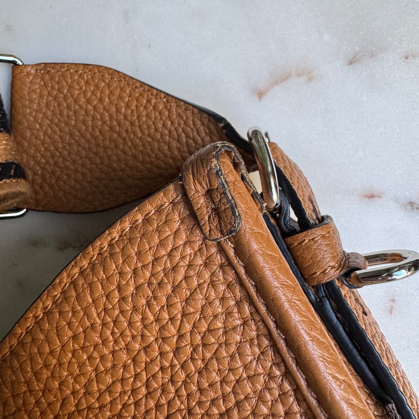 Prada Vitello Daino Hobo Leather Crossbody