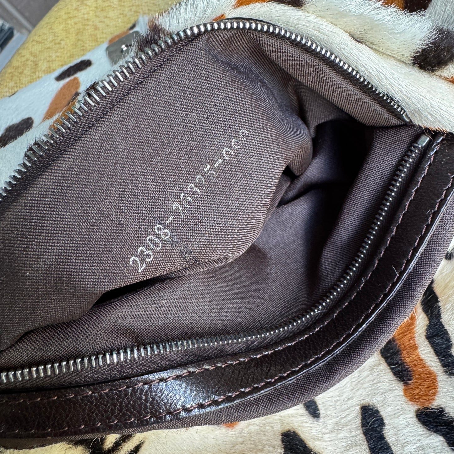 Fendi Vintage Leopard Ponyhair Mama Baguette Shoulder Bag