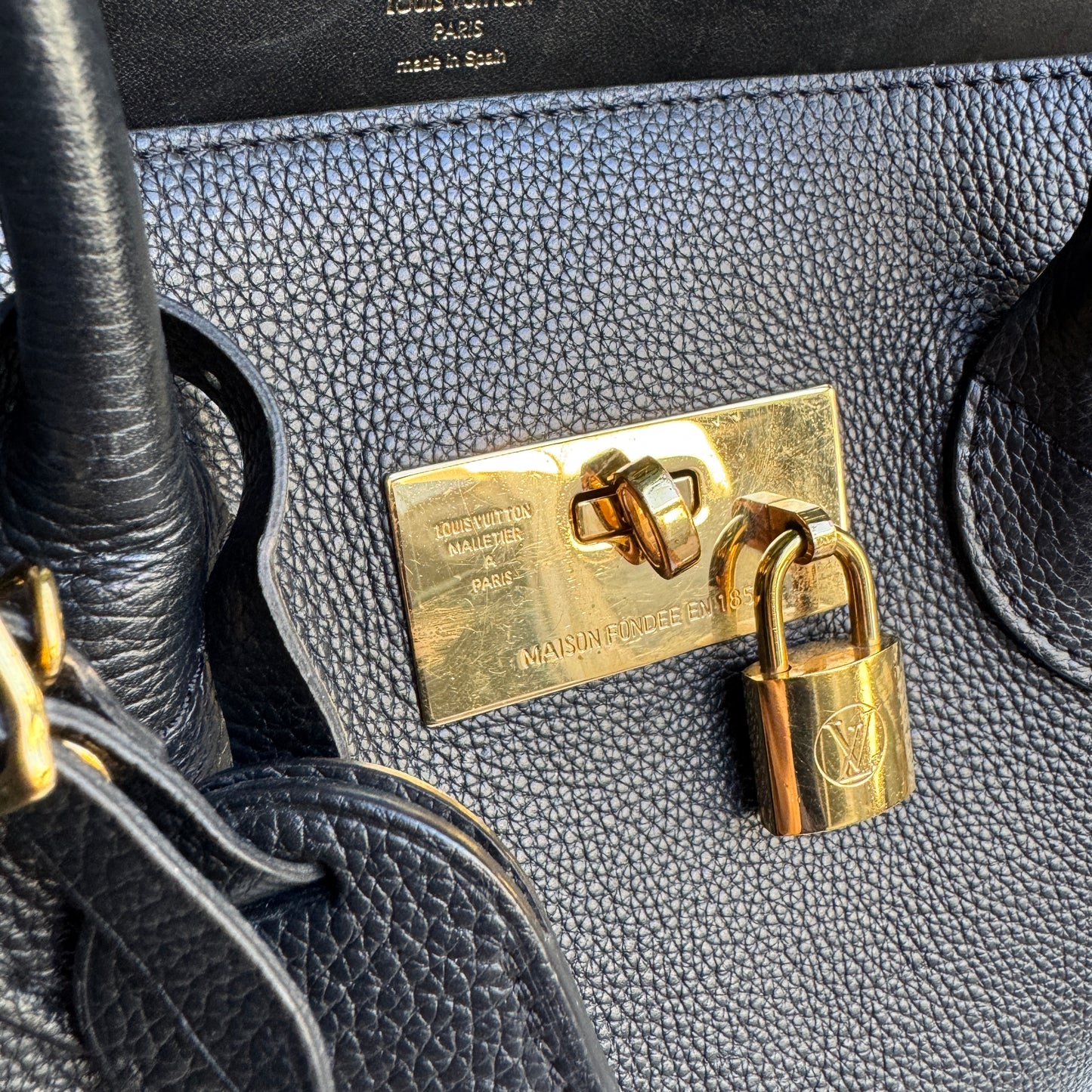 Louis Vuitton Milla MM Leather Tote