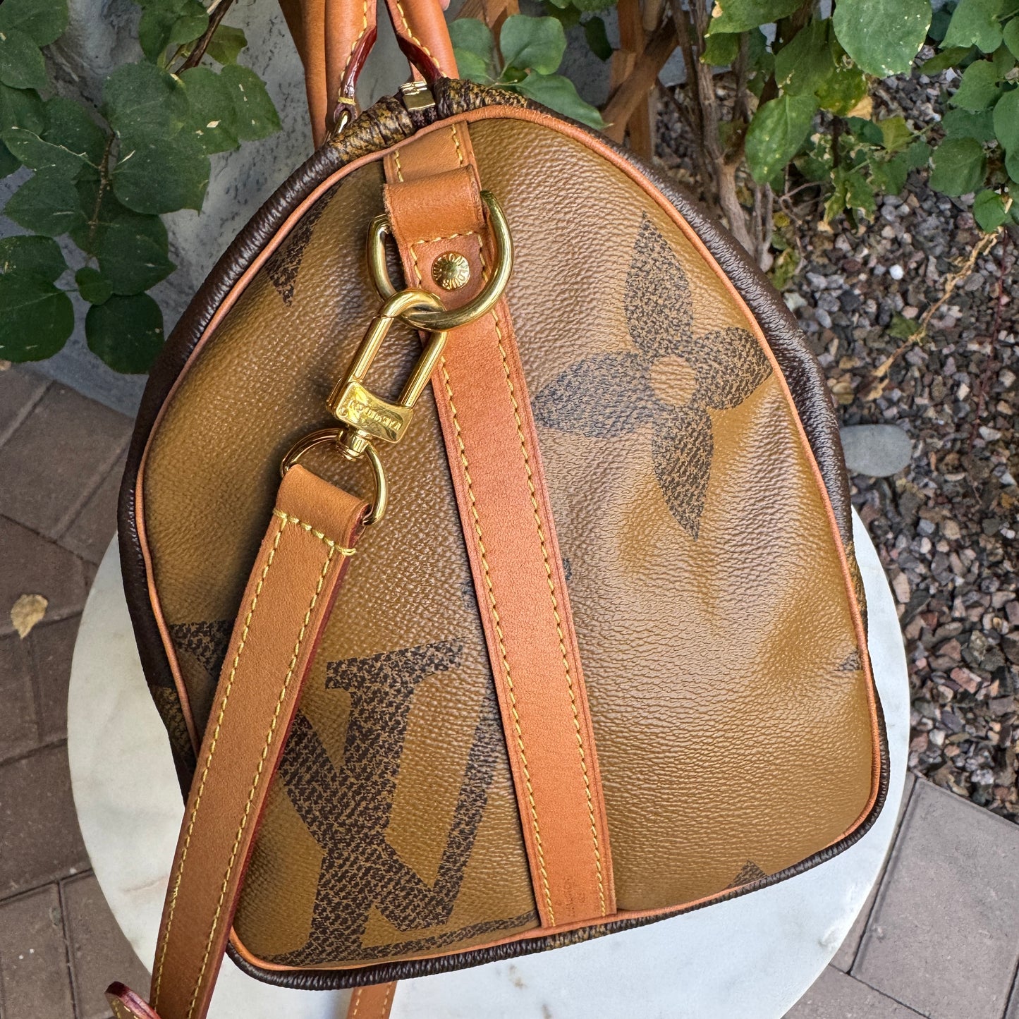 Louis Vuitton Reverse Giant Monogram Speedy Bandouliere 30