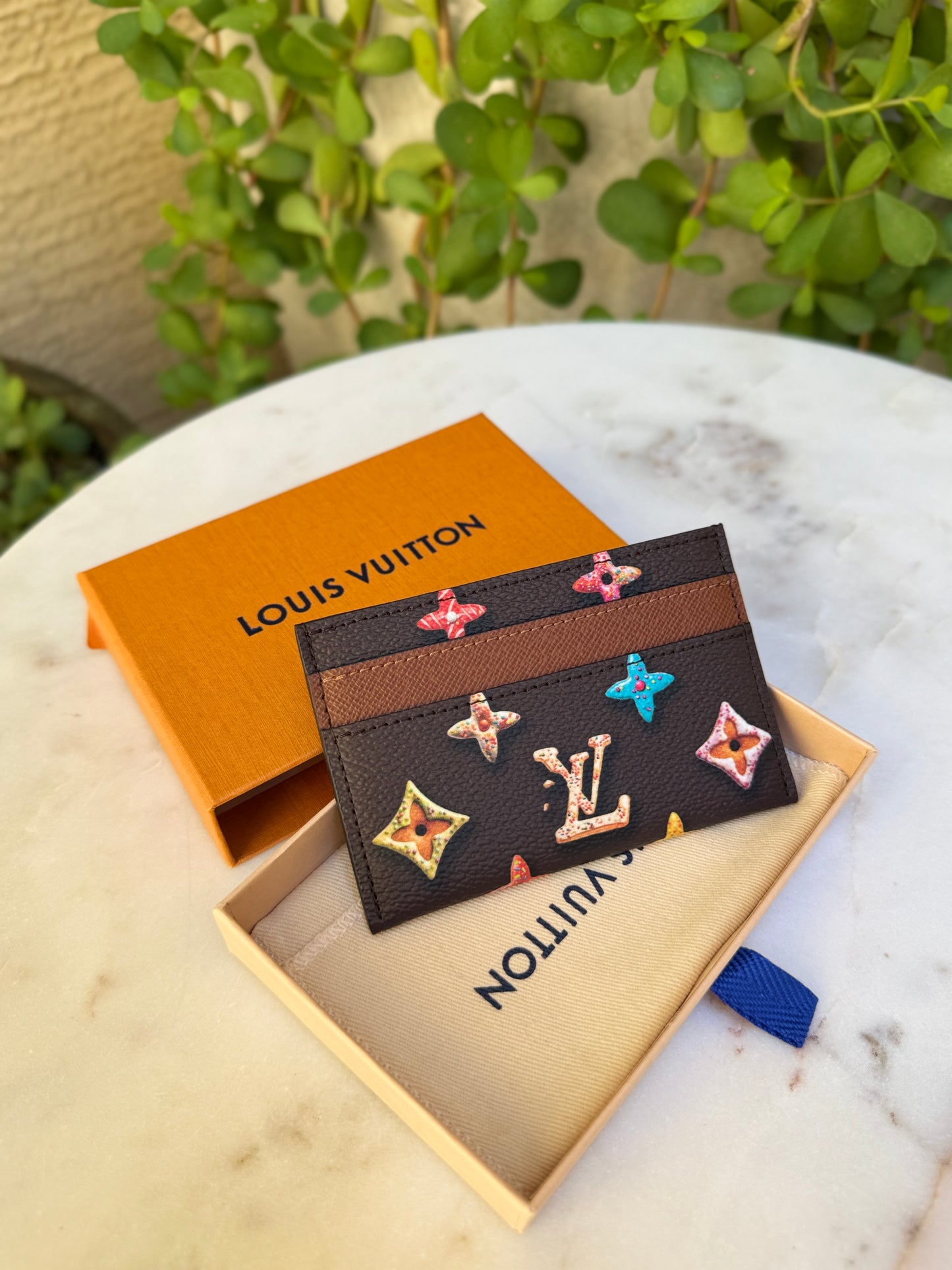 Louis Vuitton Donut Monogram Double Card Holder