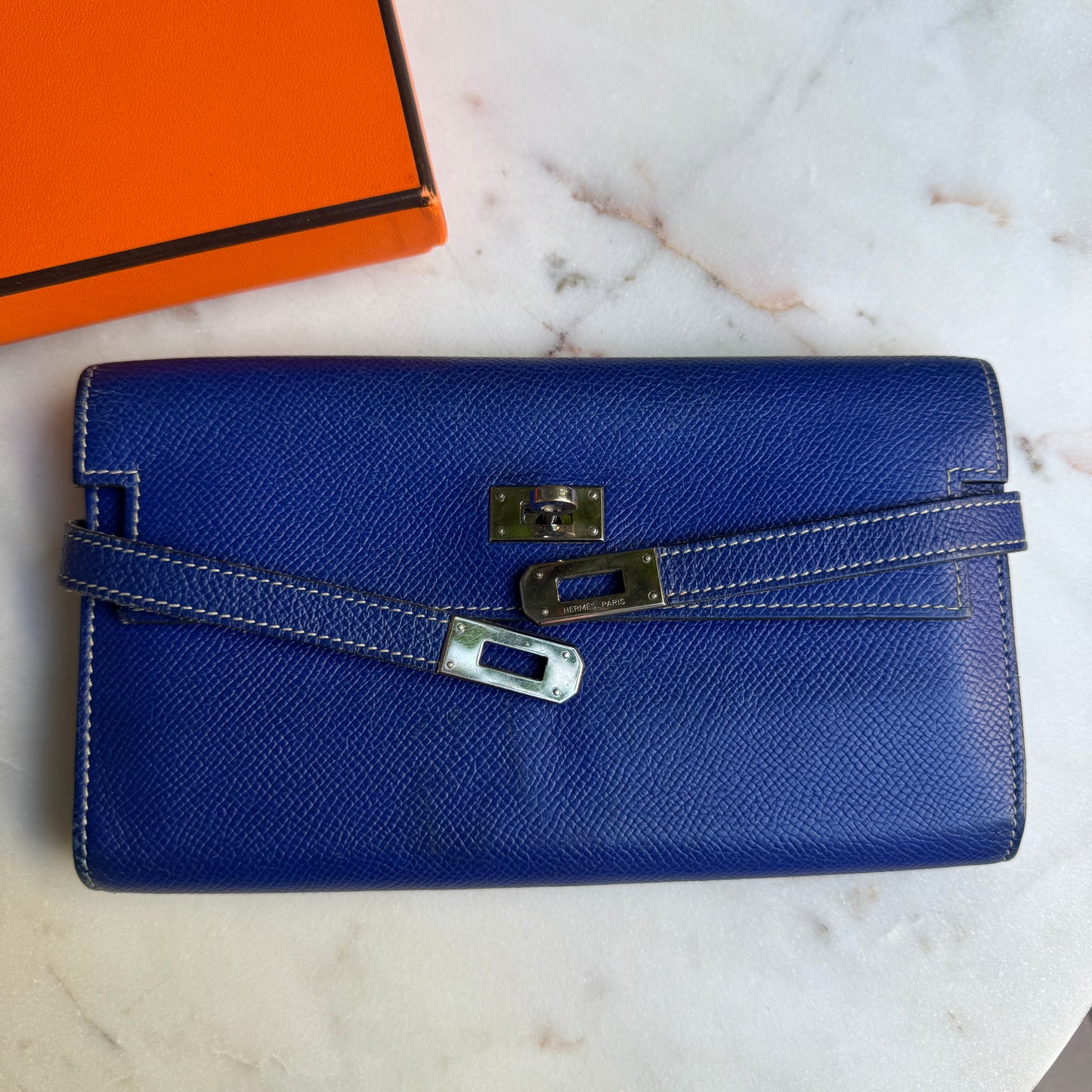 Hermès Kelly Epsom Bicolor Leather Wallet