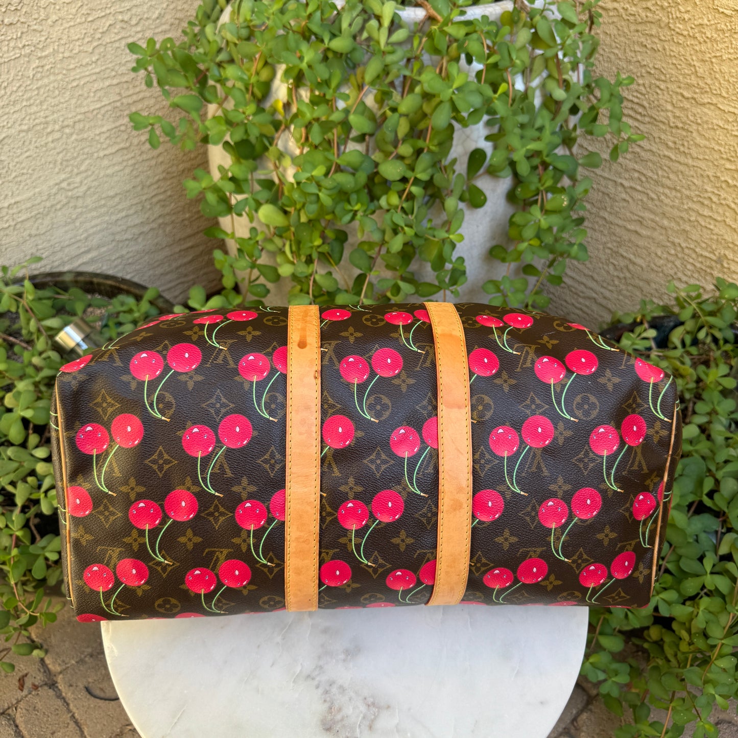 Louis Vuitton x Takashi Murakami Vintage Cherry Keepall 45