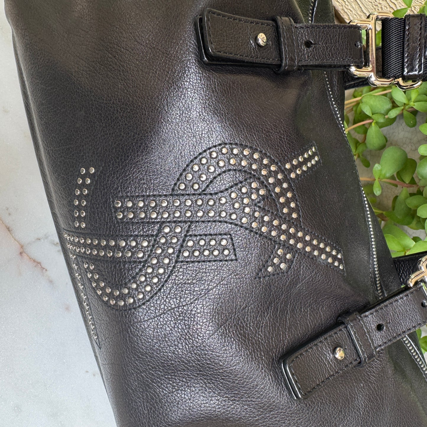 Yves Saint Laurent Studded Vintage Rive Gauche Satchel