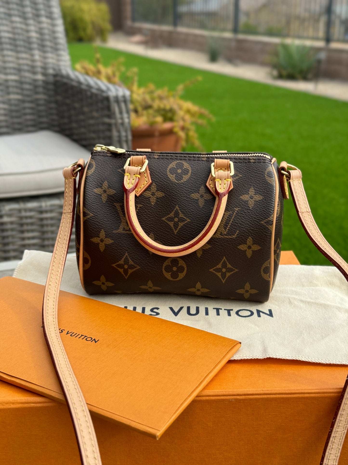 Louis Vuitton Monogram Nano Speedy Bandouliere