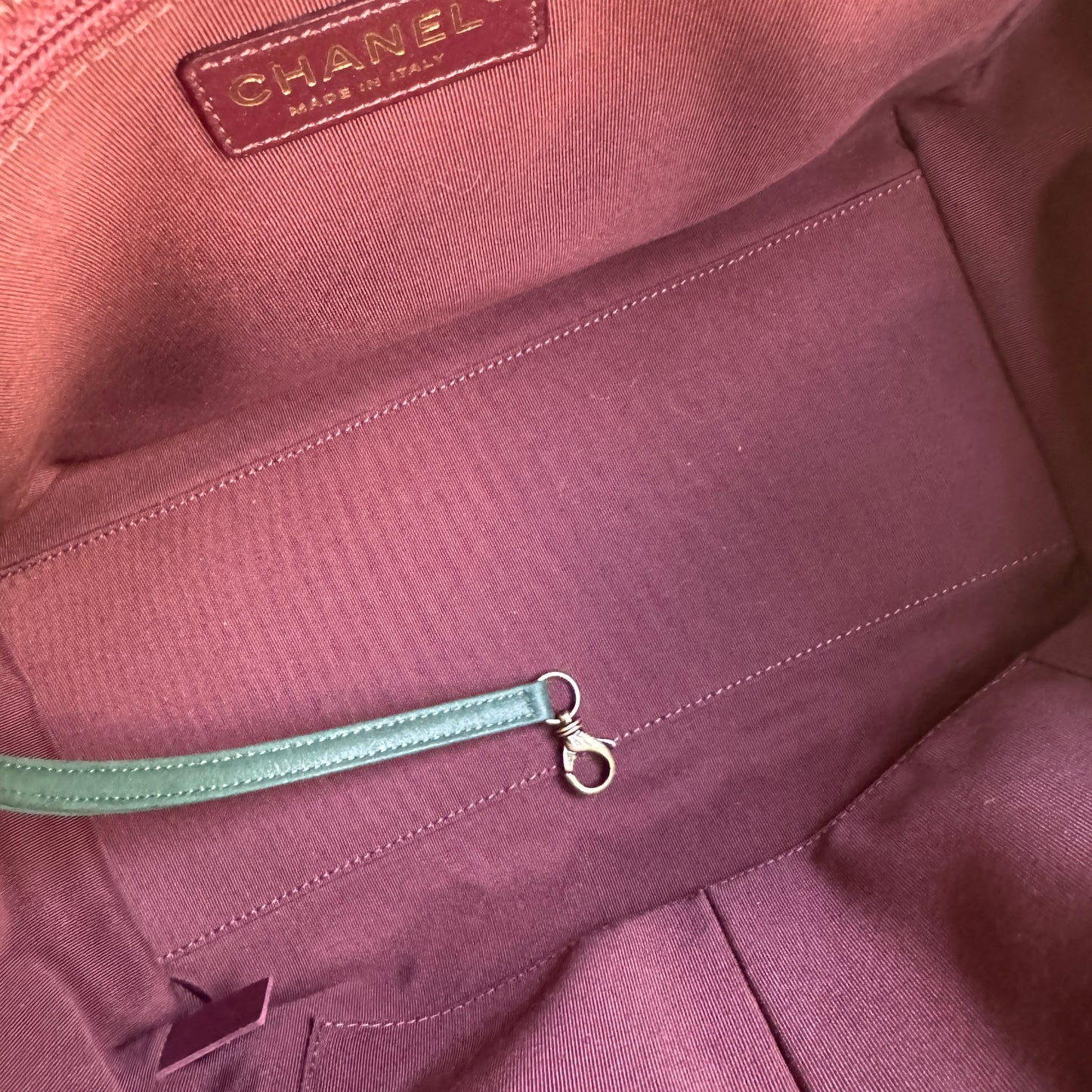 Chanel Nubuck Suede Quilted Whipstitch Happy Stitch Tote