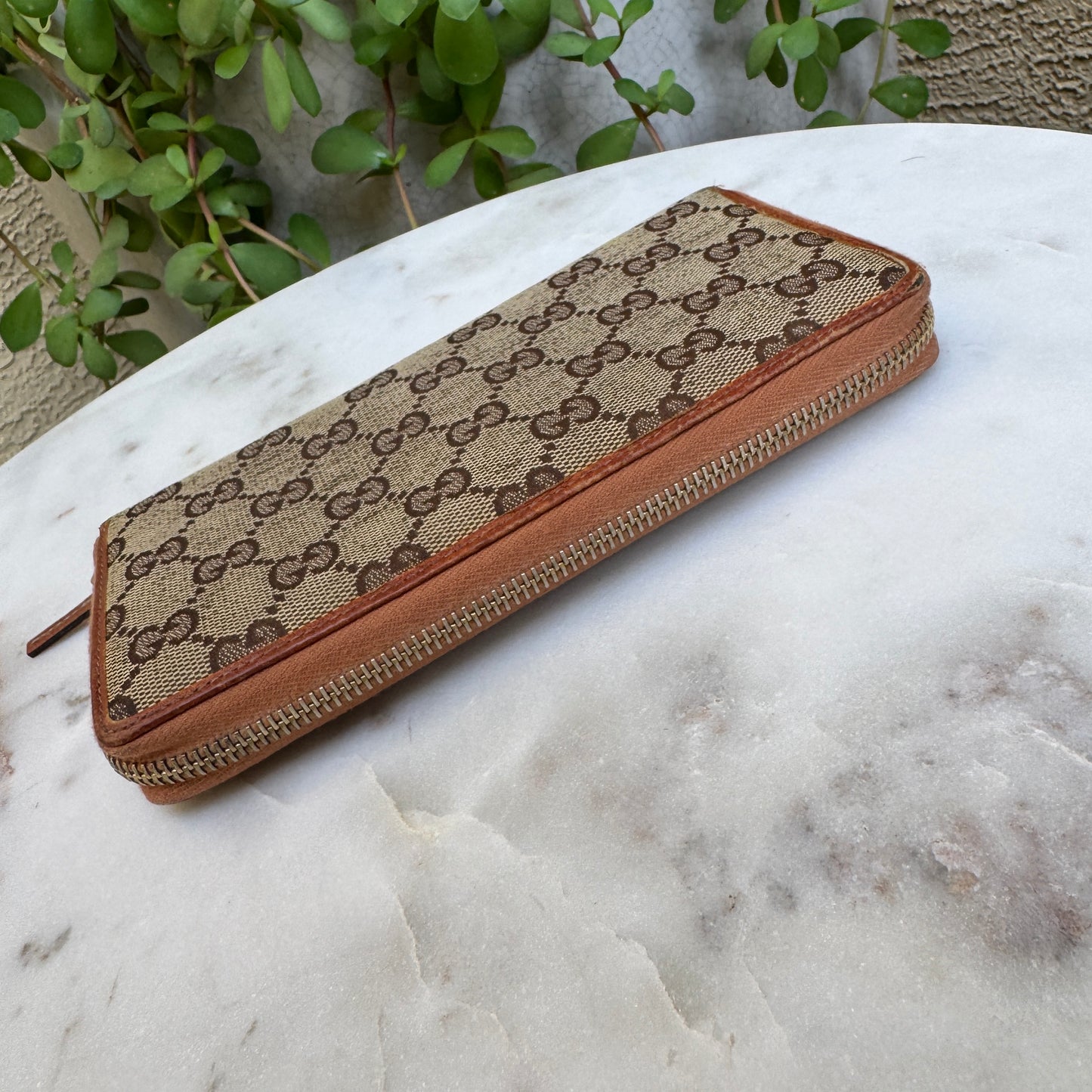 Gucci GG Canvas Long Zippy Wallet